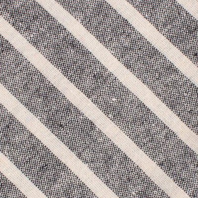 Adana Black Chalk Stripe Linen Kids Bow Tie - Image 2