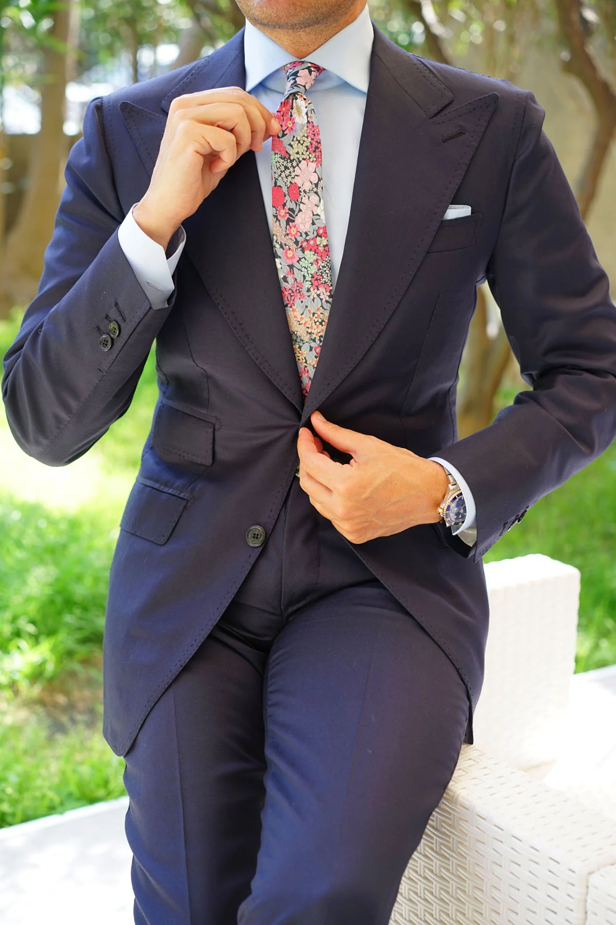 Africacian Kirstenbosch Flower Skinny Tie - Image 7