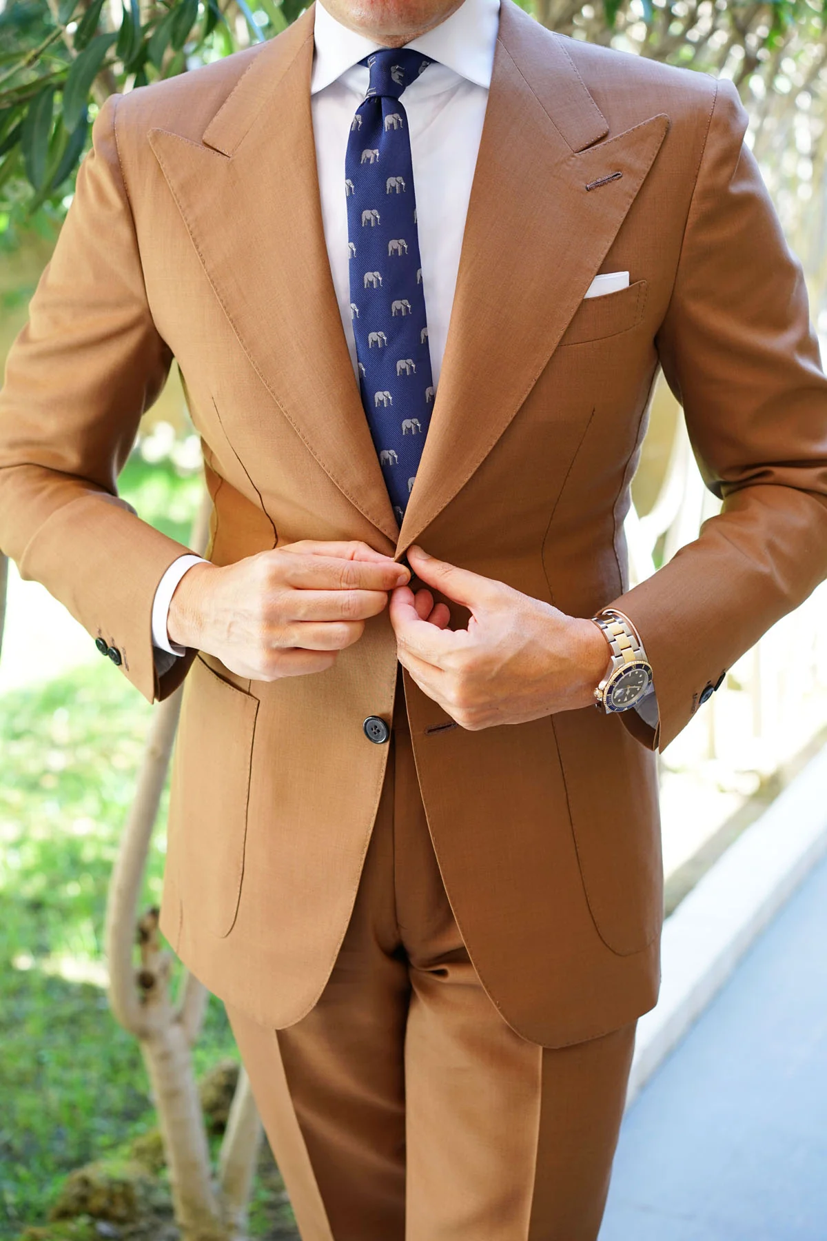 African Forest Elephant Skinny Tie - Image 5