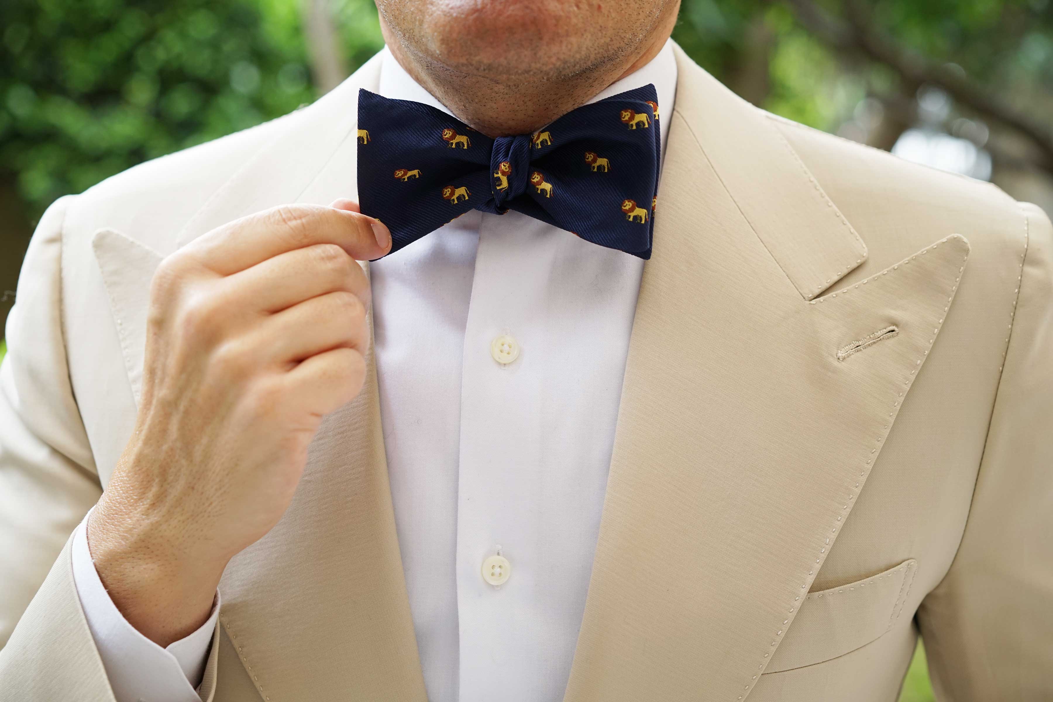African Lion Self Bow Tie - Image 6