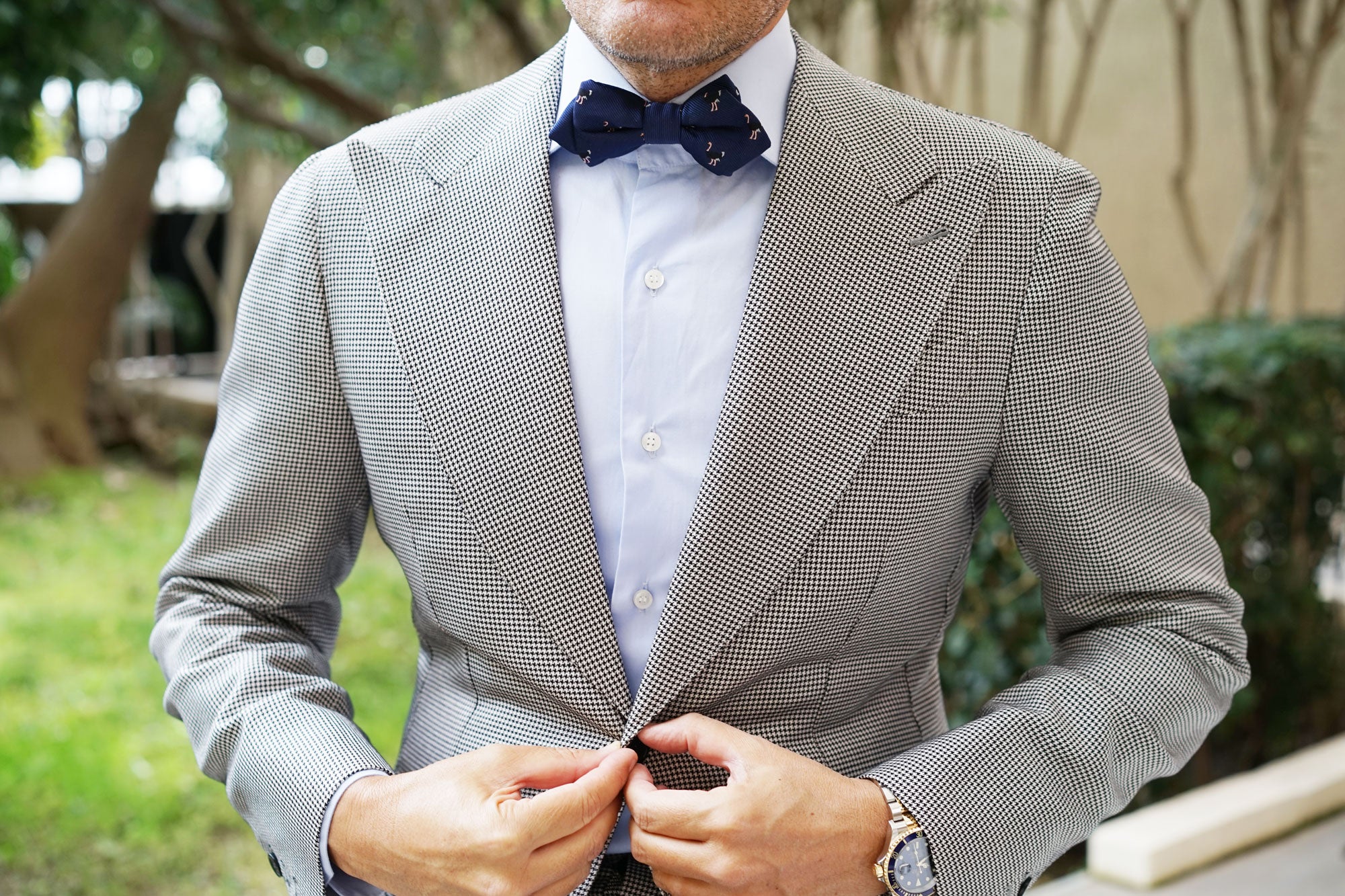 African Ostrich Diamond Bow Tie - Image 3