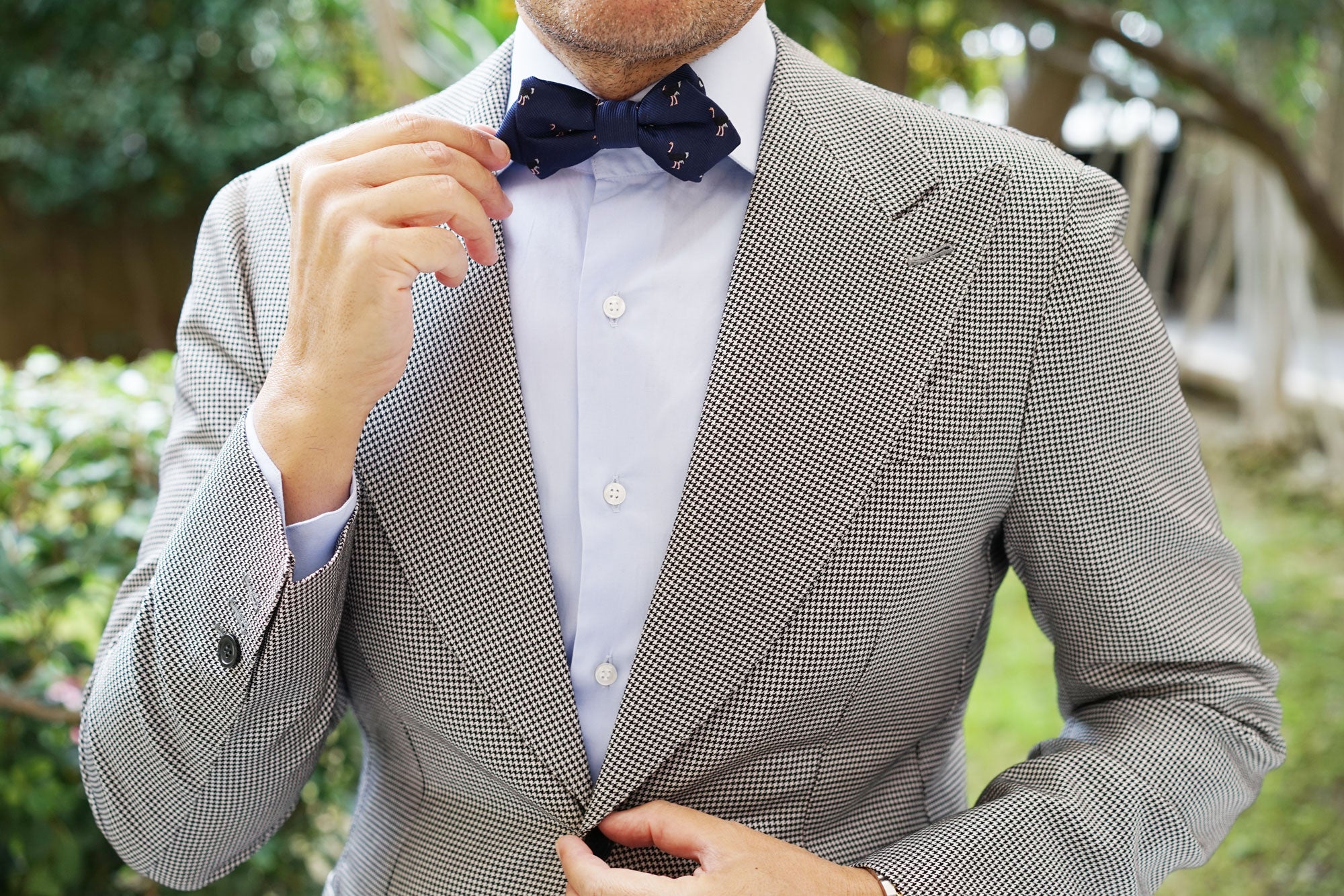 African Ostrich Diamond Bow Tie - Image 5