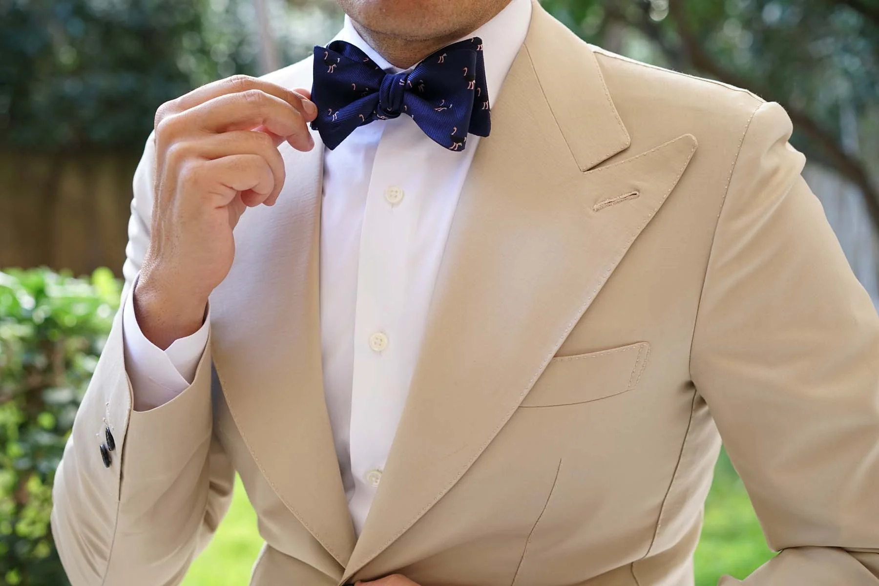 African Ostrich Self Bow Tie - Image 6