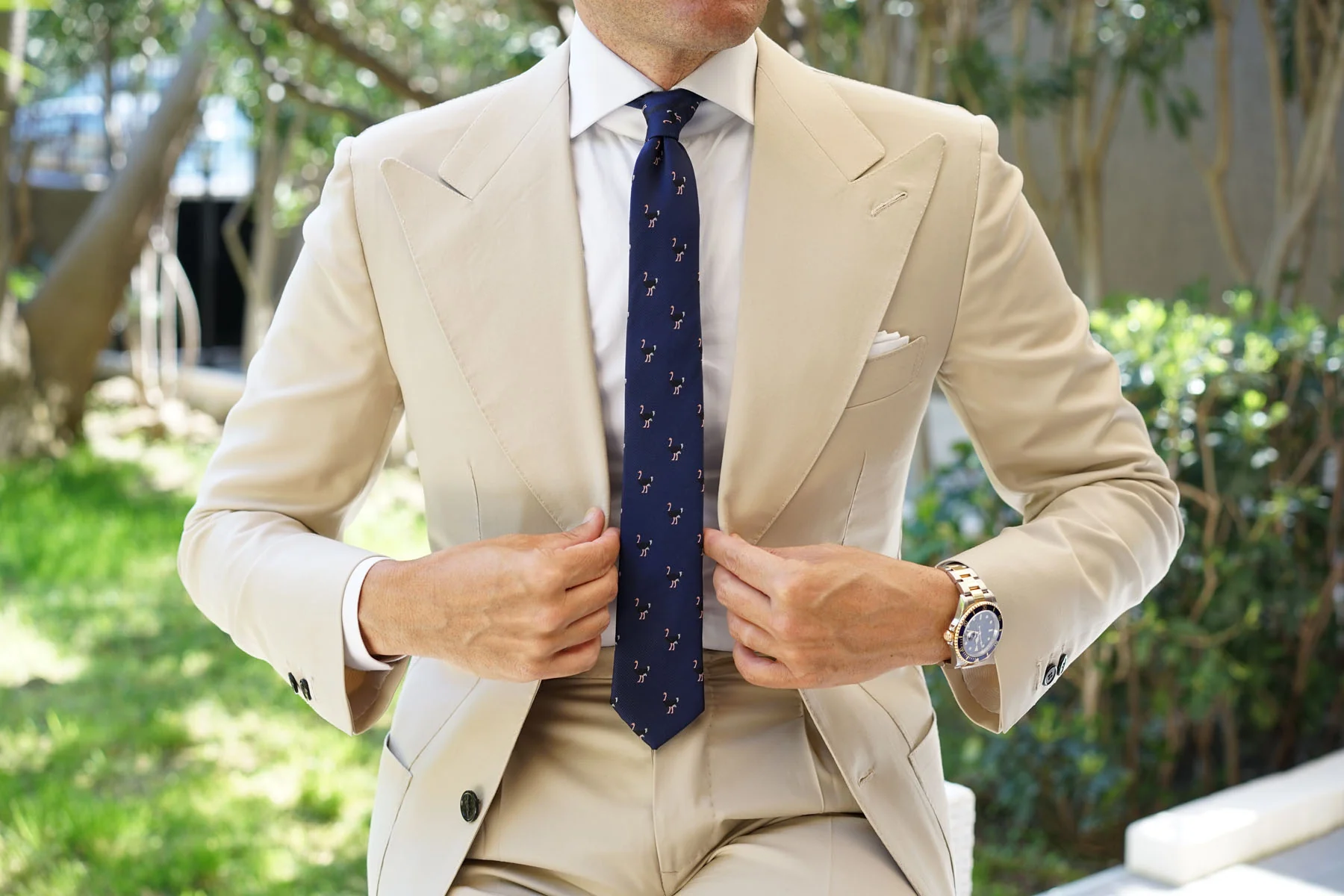 African Ostrich Skinny Tie - Image 4