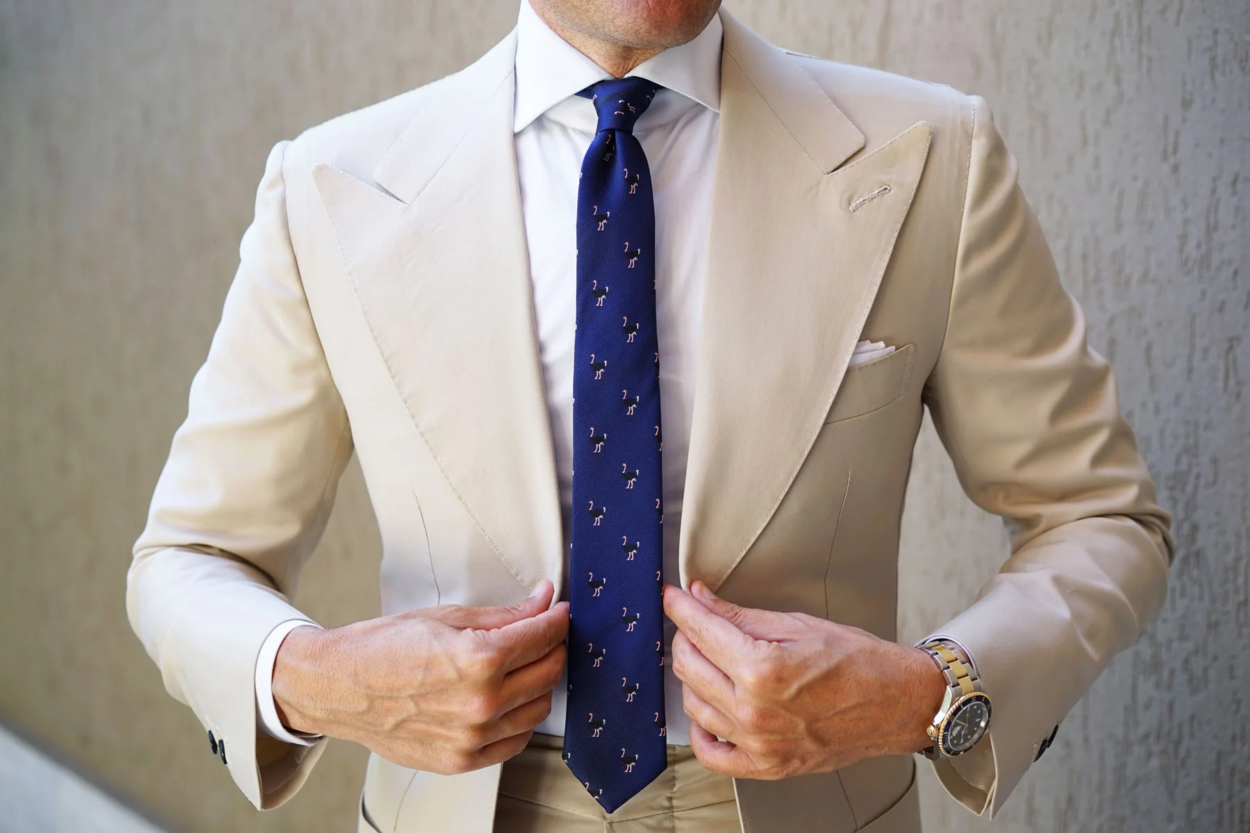 African Ostrich Skinny Tie - Image 7