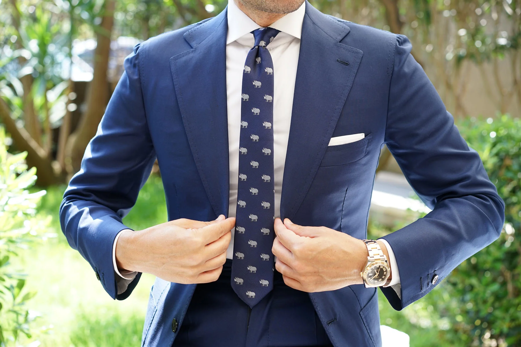 African Rhino Skinny Tie - Image 4