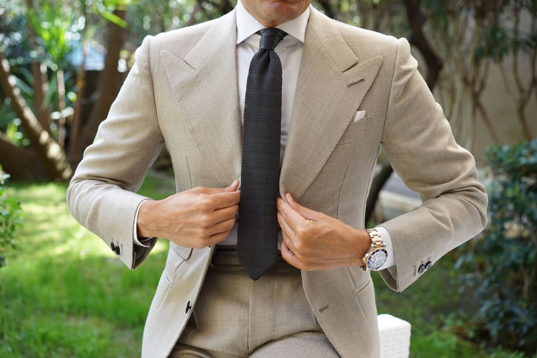 Alaskan Grey Knitted Tie - Image 9