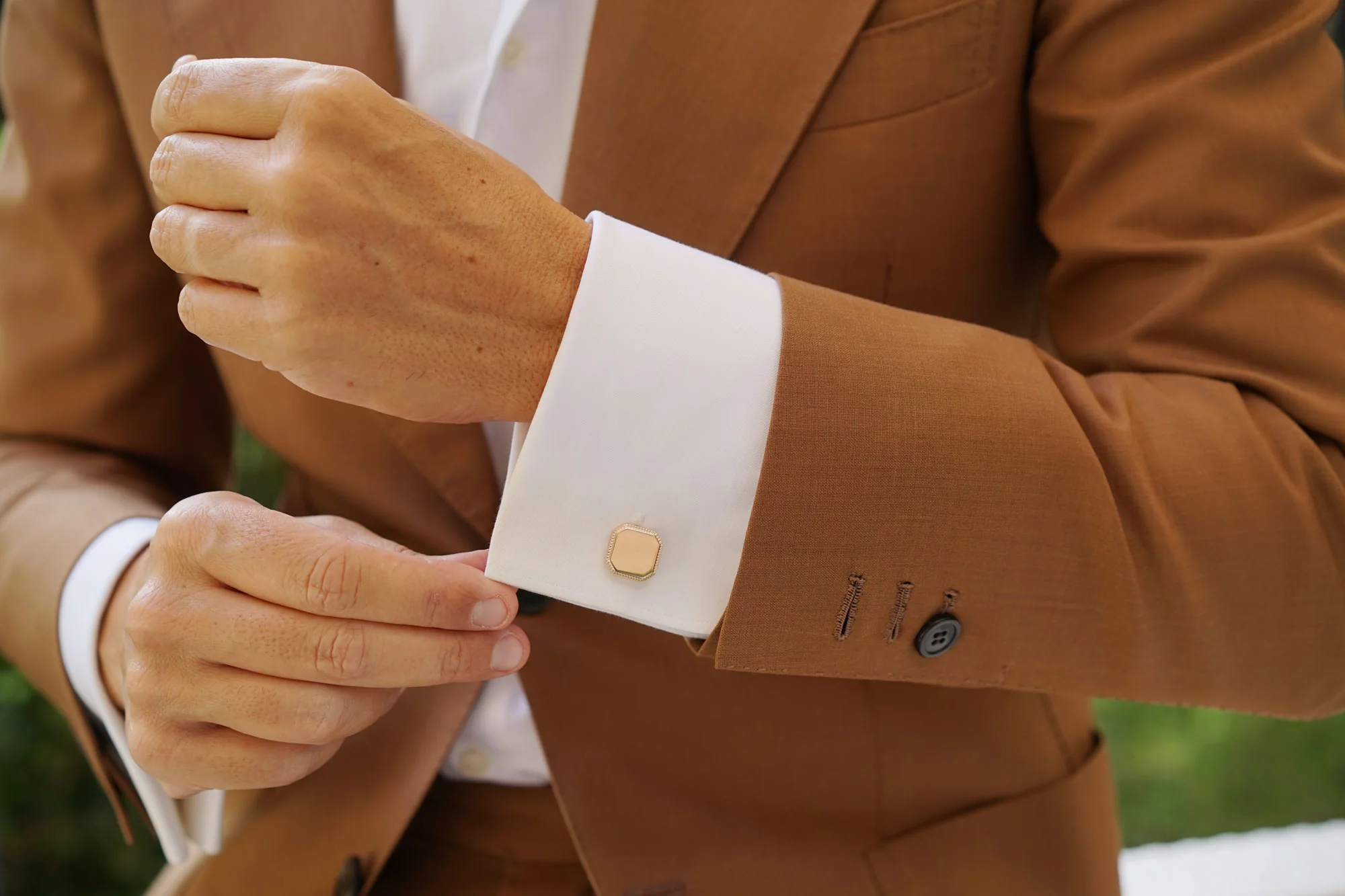 Alekos Fassianos Rose Gold Cufflinks - Image 7