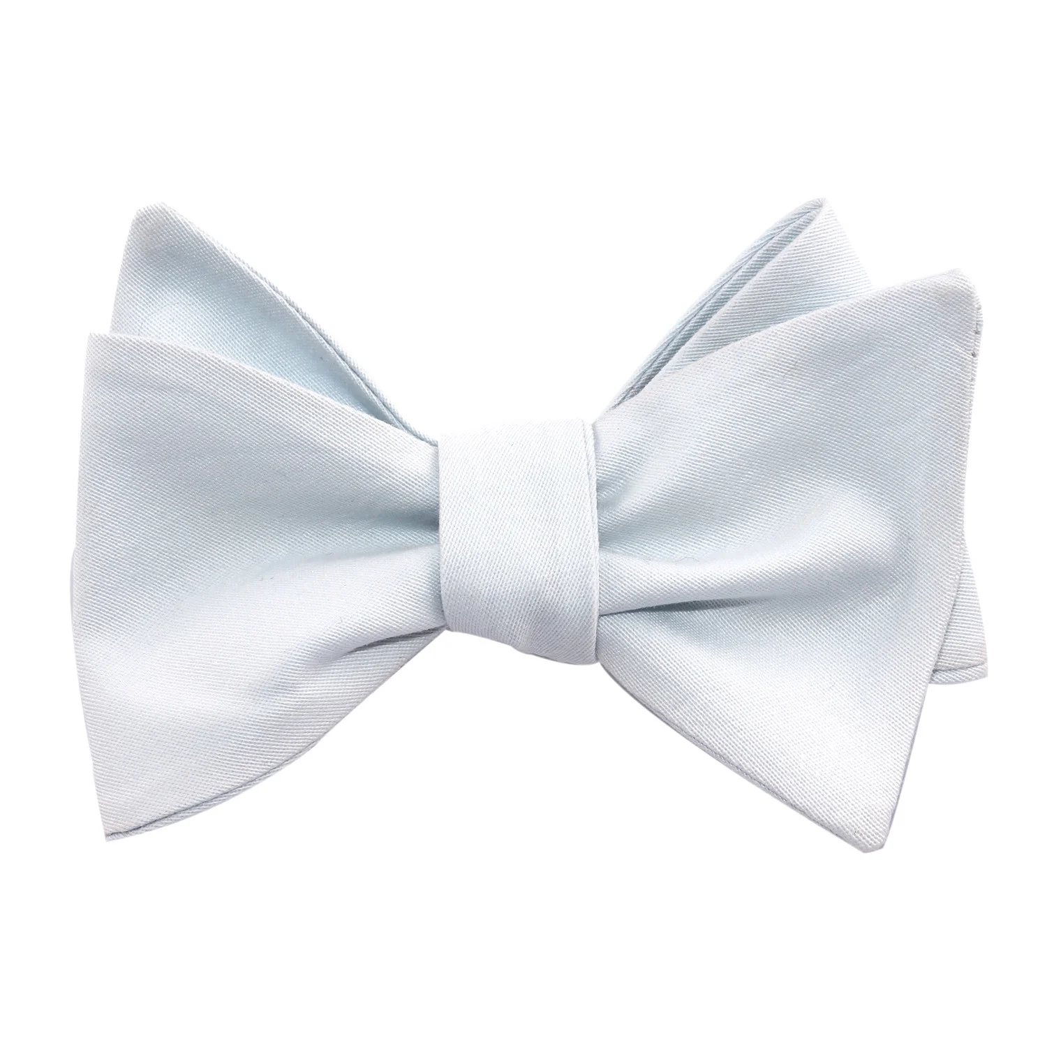 Alice Blue Cotton Self Tie Bow Tie - Image 2