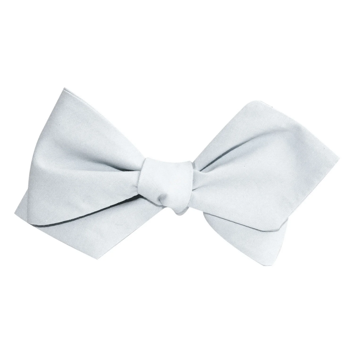 Alice Blue Cotton Self Tie Diamond Bow Tie - Image 3