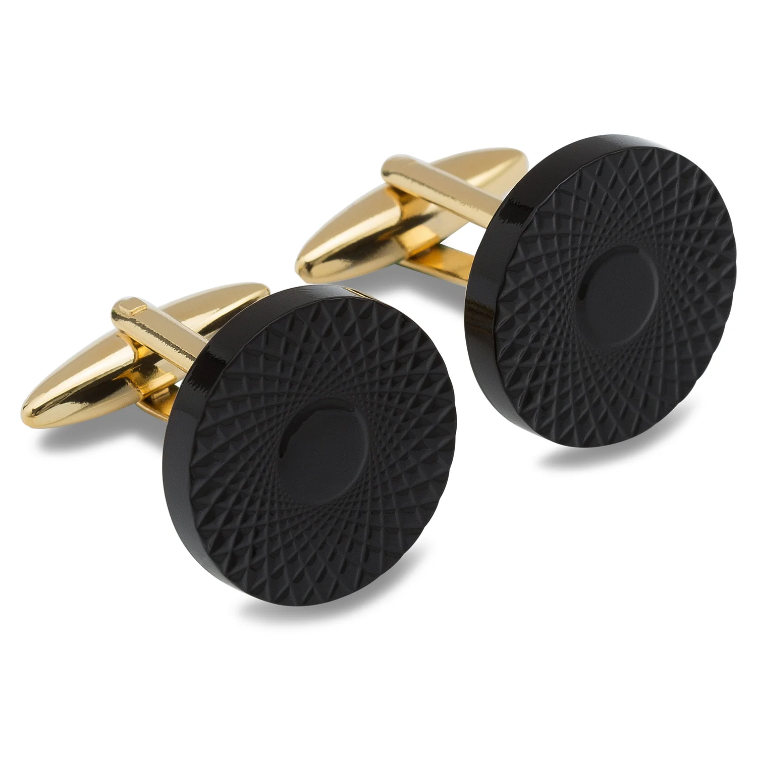 All in Black and Gold Cufflinks - Image 2