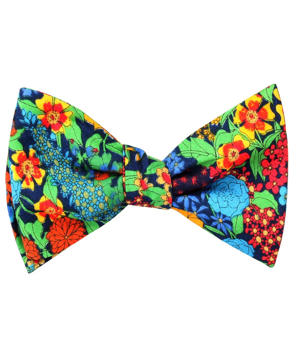 Amazonian Jungle Floral Self Bow Tie - Image 2