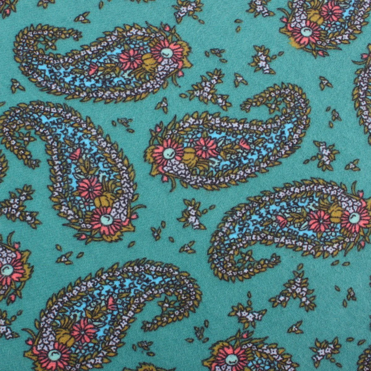 Amer Fort Teal Paisley Skinny Tie - Image 3