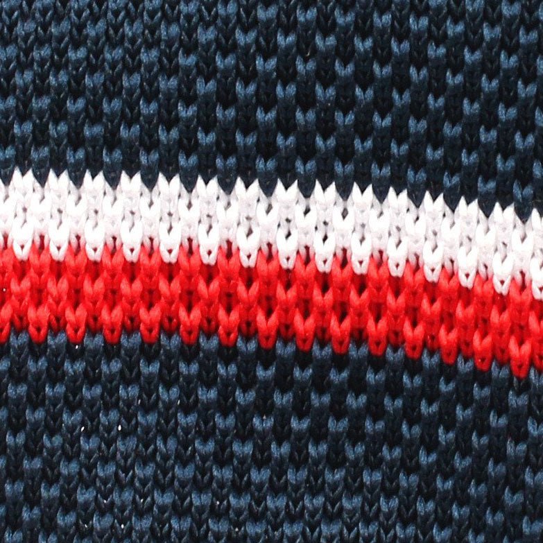 American Navy Blue Knitted Bow Tie - Image 2