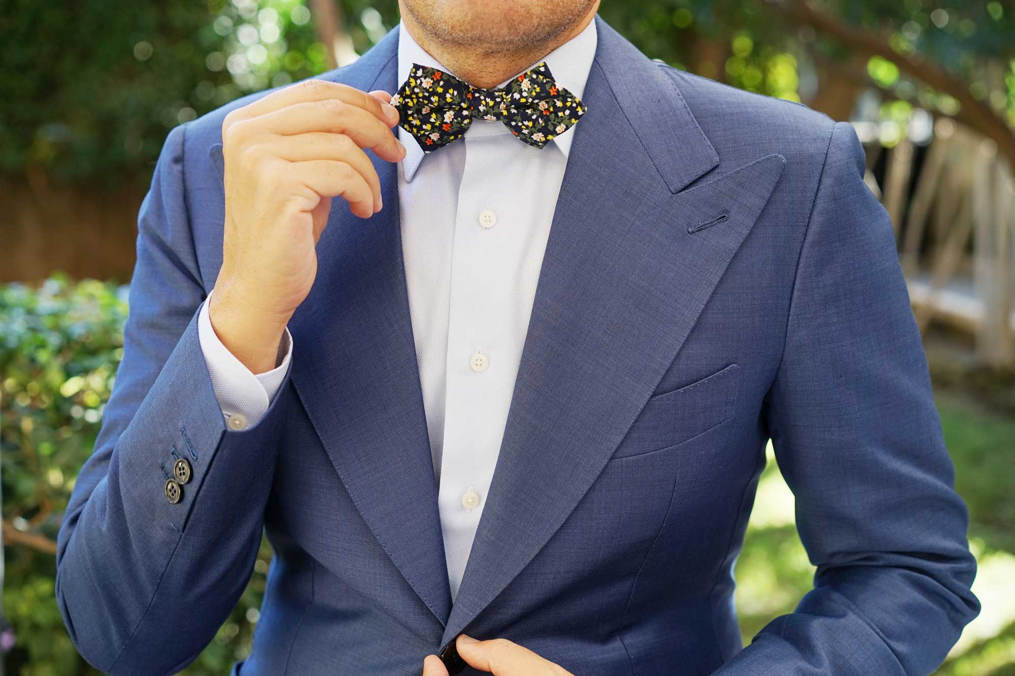 Anemone Floral Diamond Bow Tie - Image 6