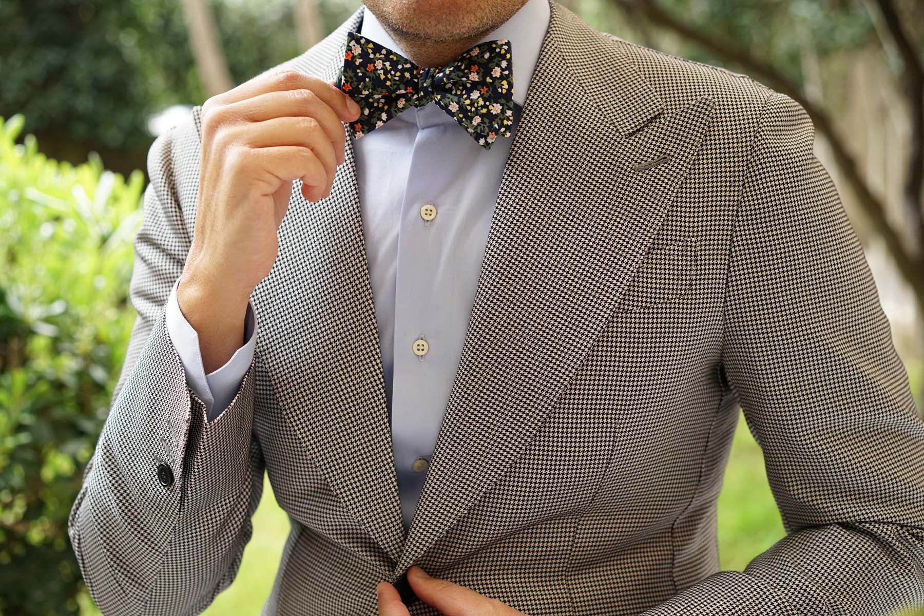 Anemone Floral Self Bow Tie - Image 6