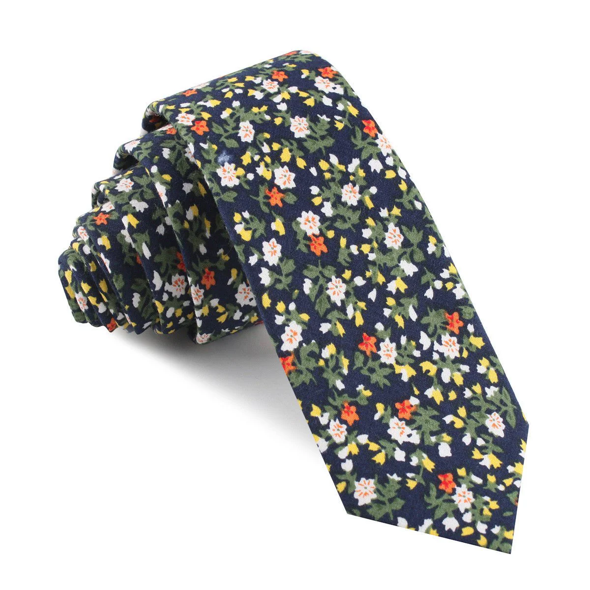 Anemone Floral Skinny Tie