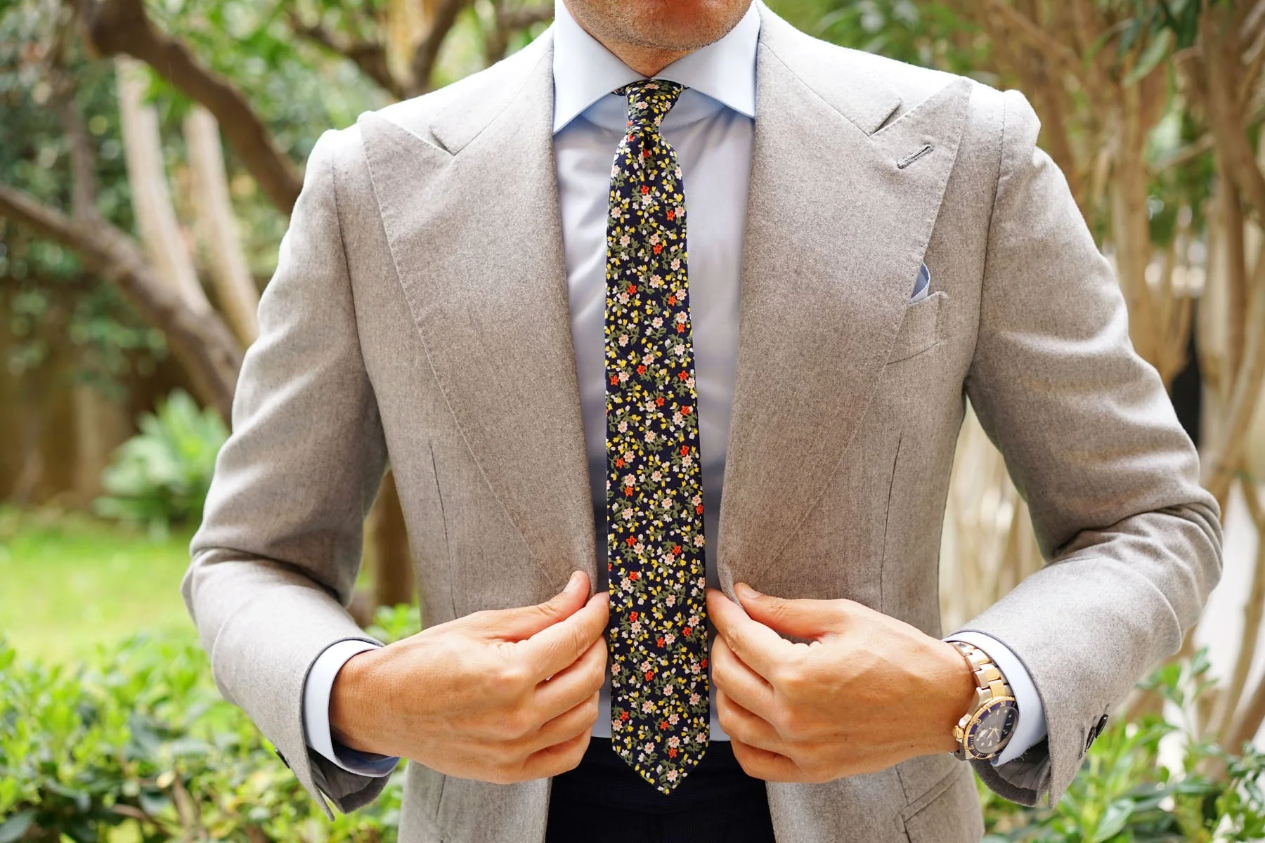 Anemone Floral Skinny Tie - Image 6