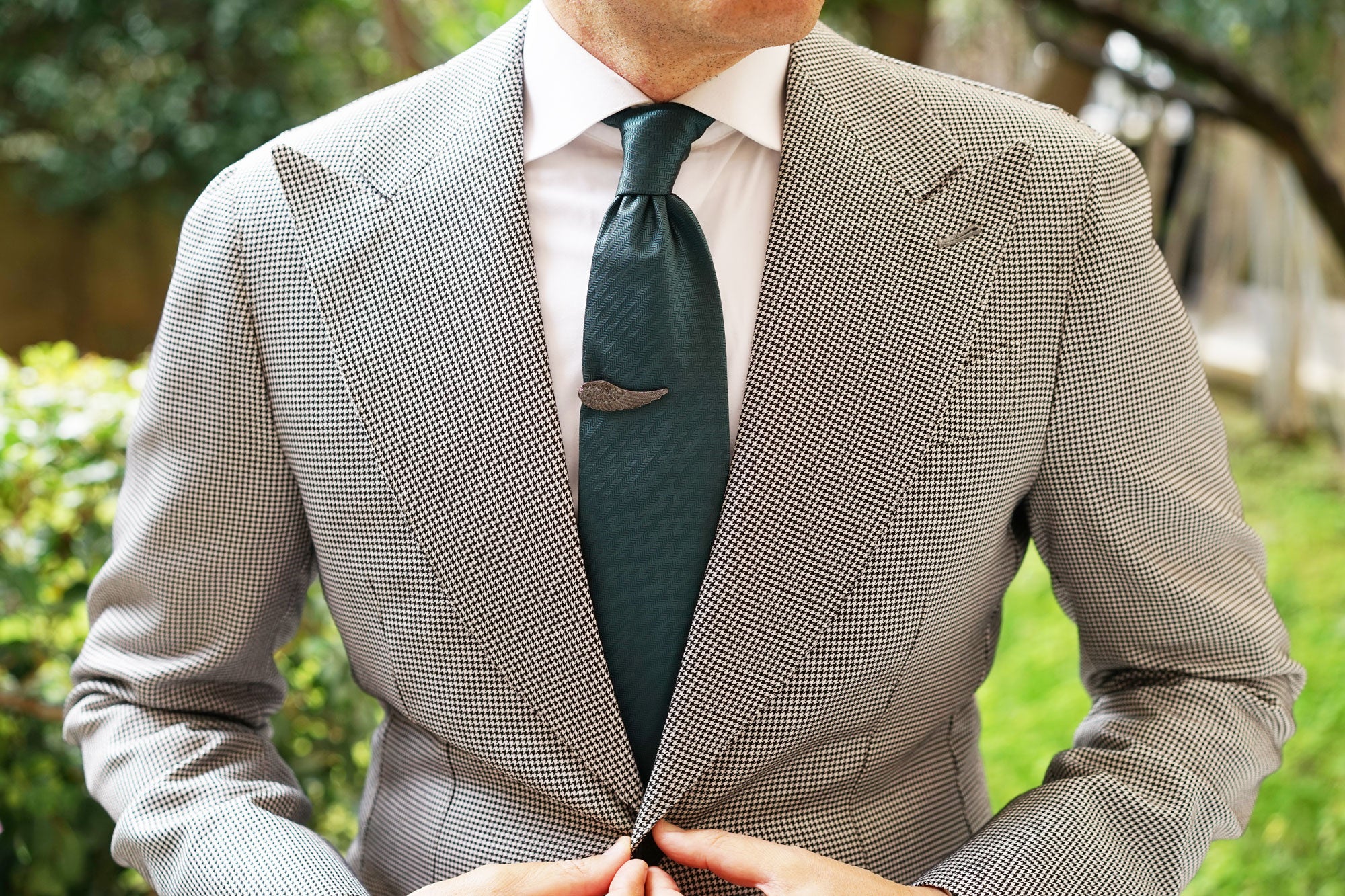 Angel Wing Gunmetal Tie Bar - Image 7