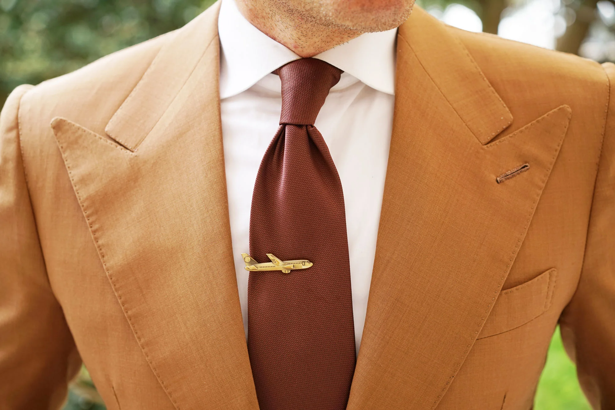 Antique Brass Airplane Tie Bar - Image 8
