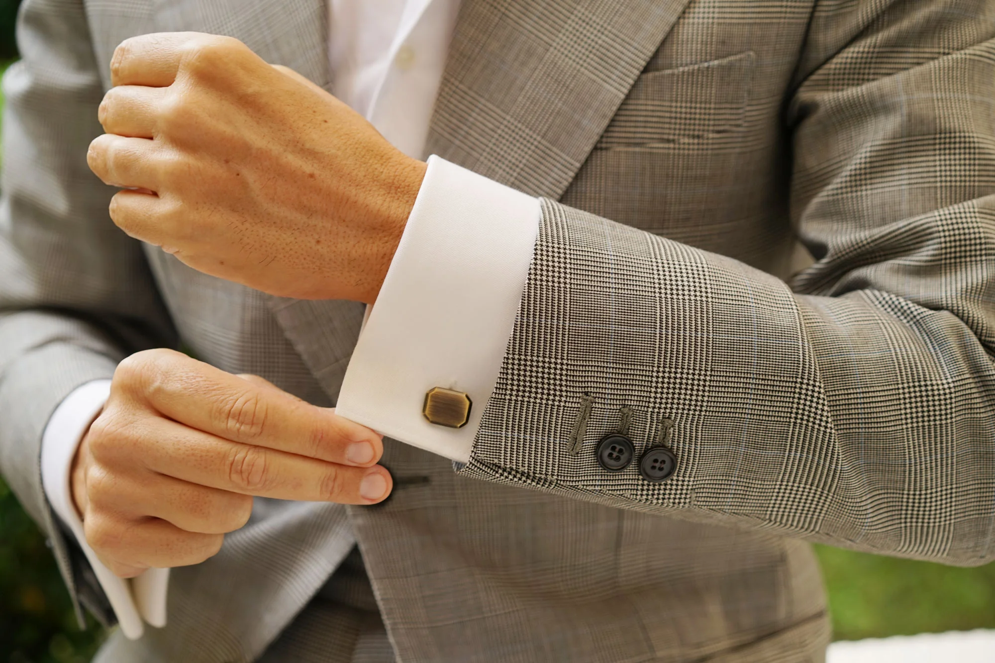 Antique Brass Octavia Cufflinks - Image 5