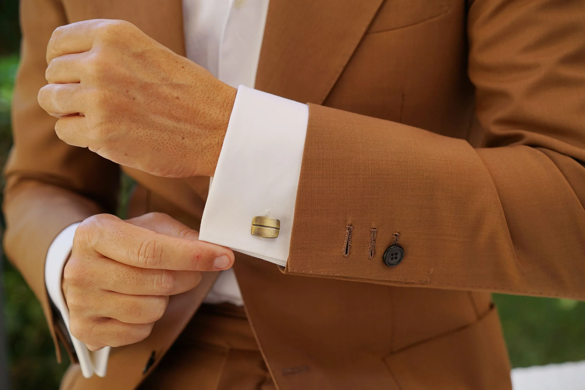 Antique Brass Renn Cufflinks - Image 7