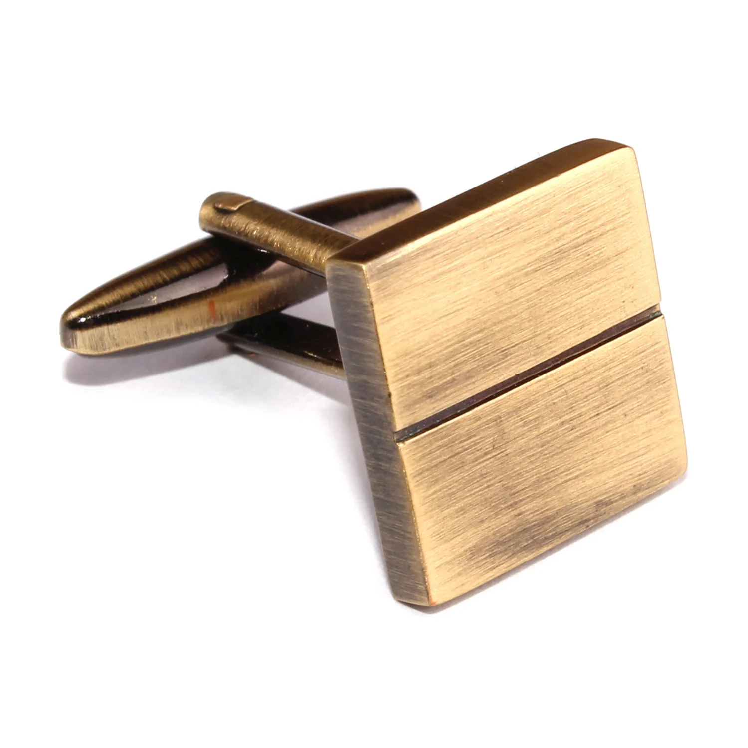 Antique Brass Square Cufflinks - Image 3