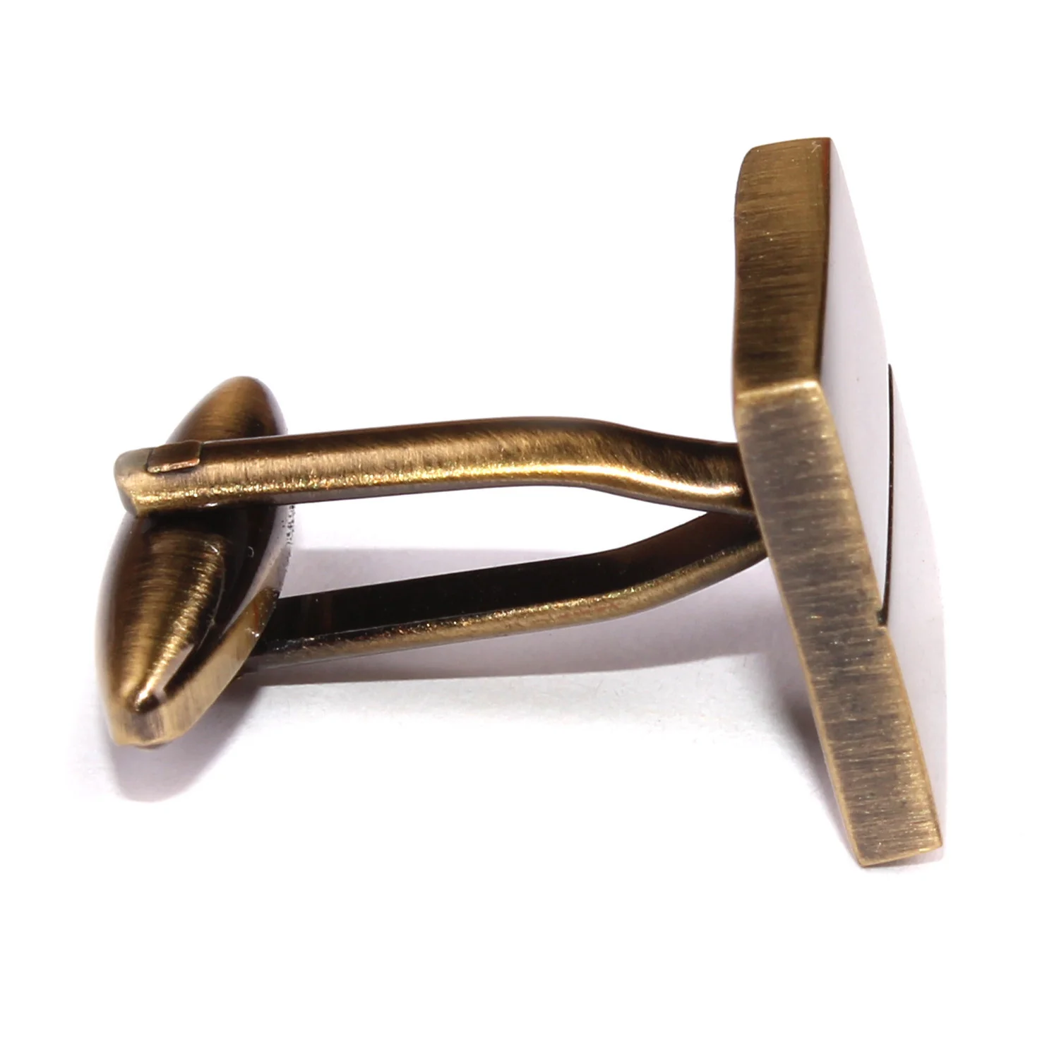 Antique Brass Square Cufflinks - Image 4