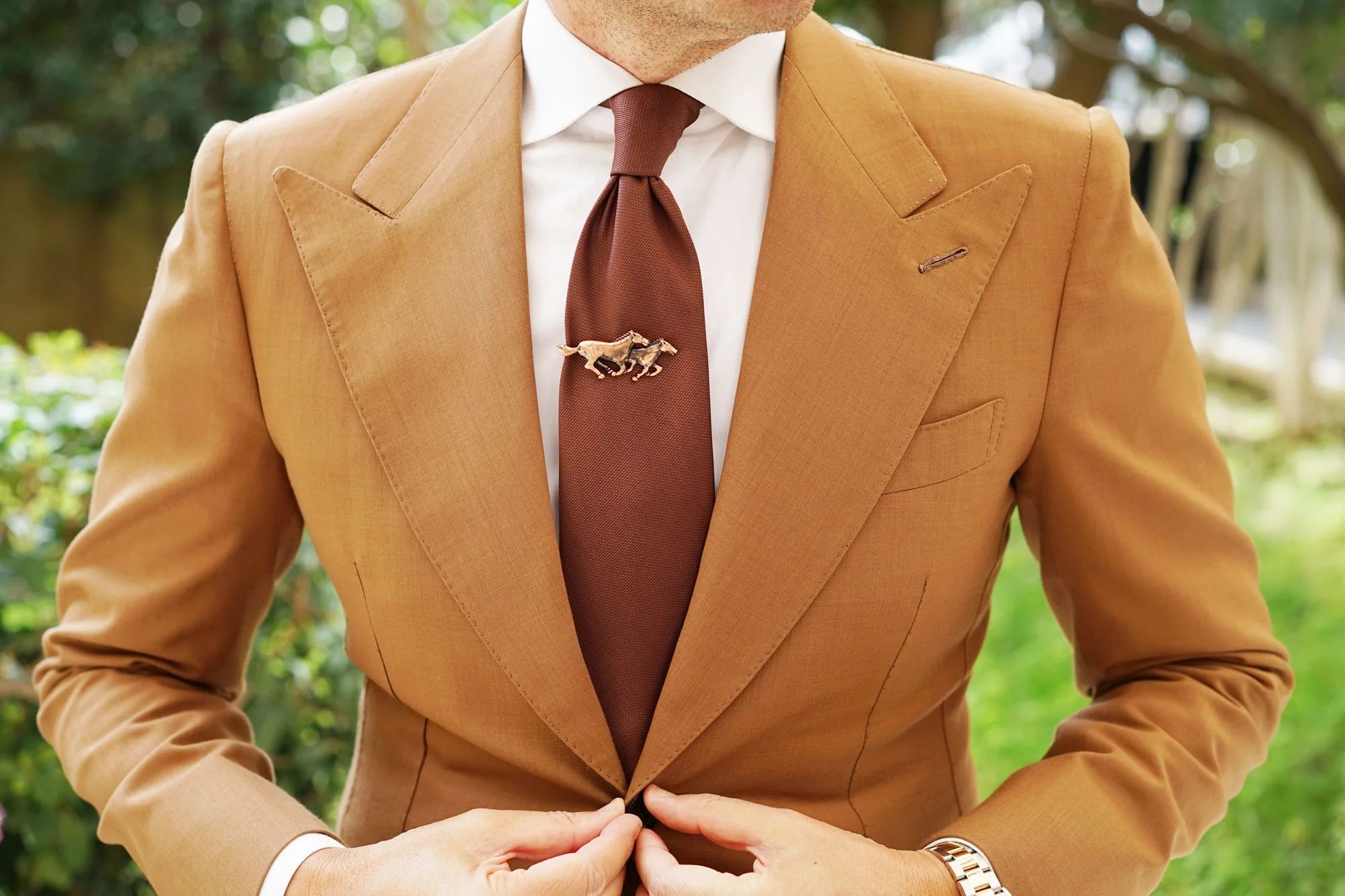 Antique Copper Brumbies Racehorse Tie Bar - Image 3
