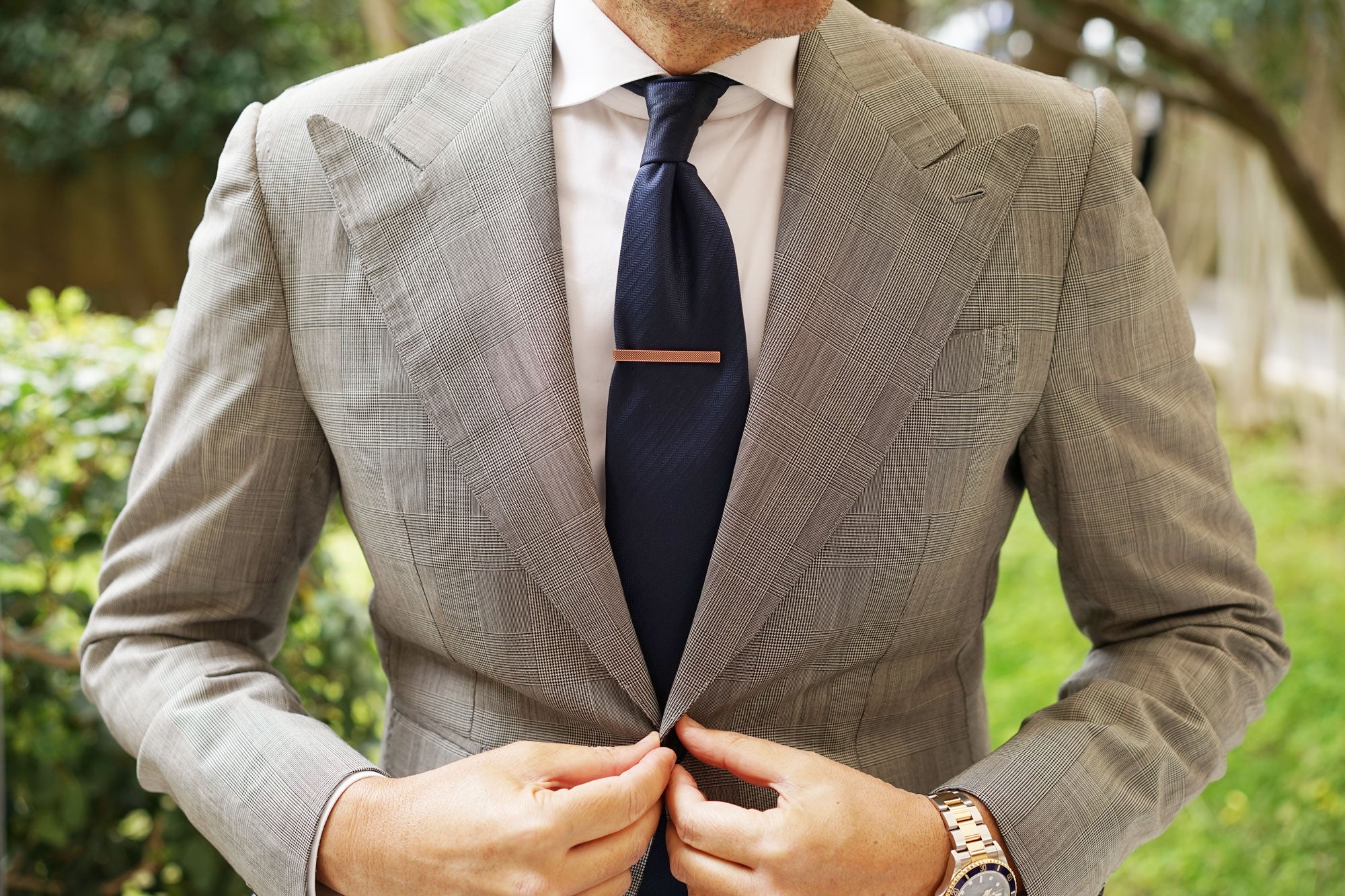 Antique Copper Stippled Tie Bar - Image 3