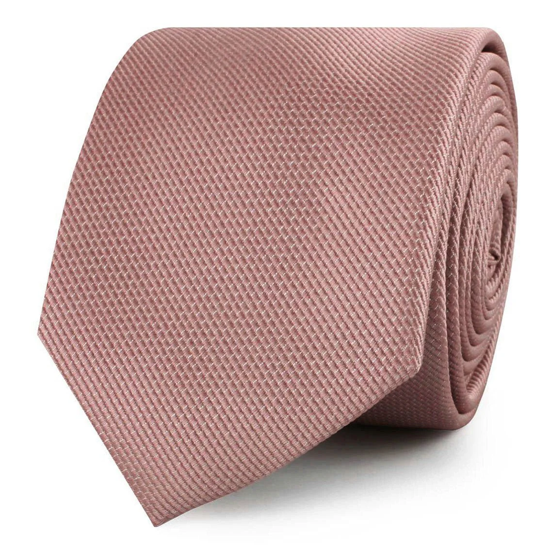Antique Dusty Rose Weave Skinny Tie - Image 2
