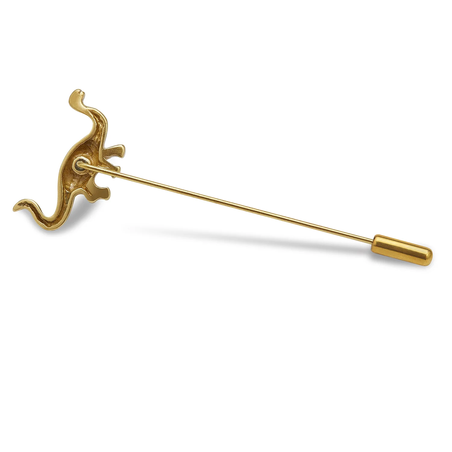 Antique Gold Brontosaurus Lapel Pin - Image 2