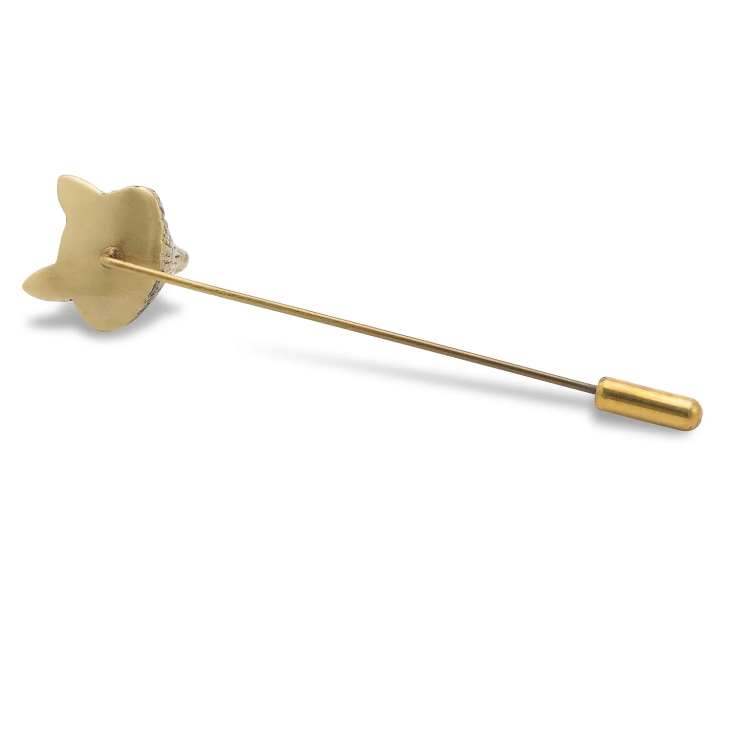 Antique Gold Fox Lapel Pin - Image 2