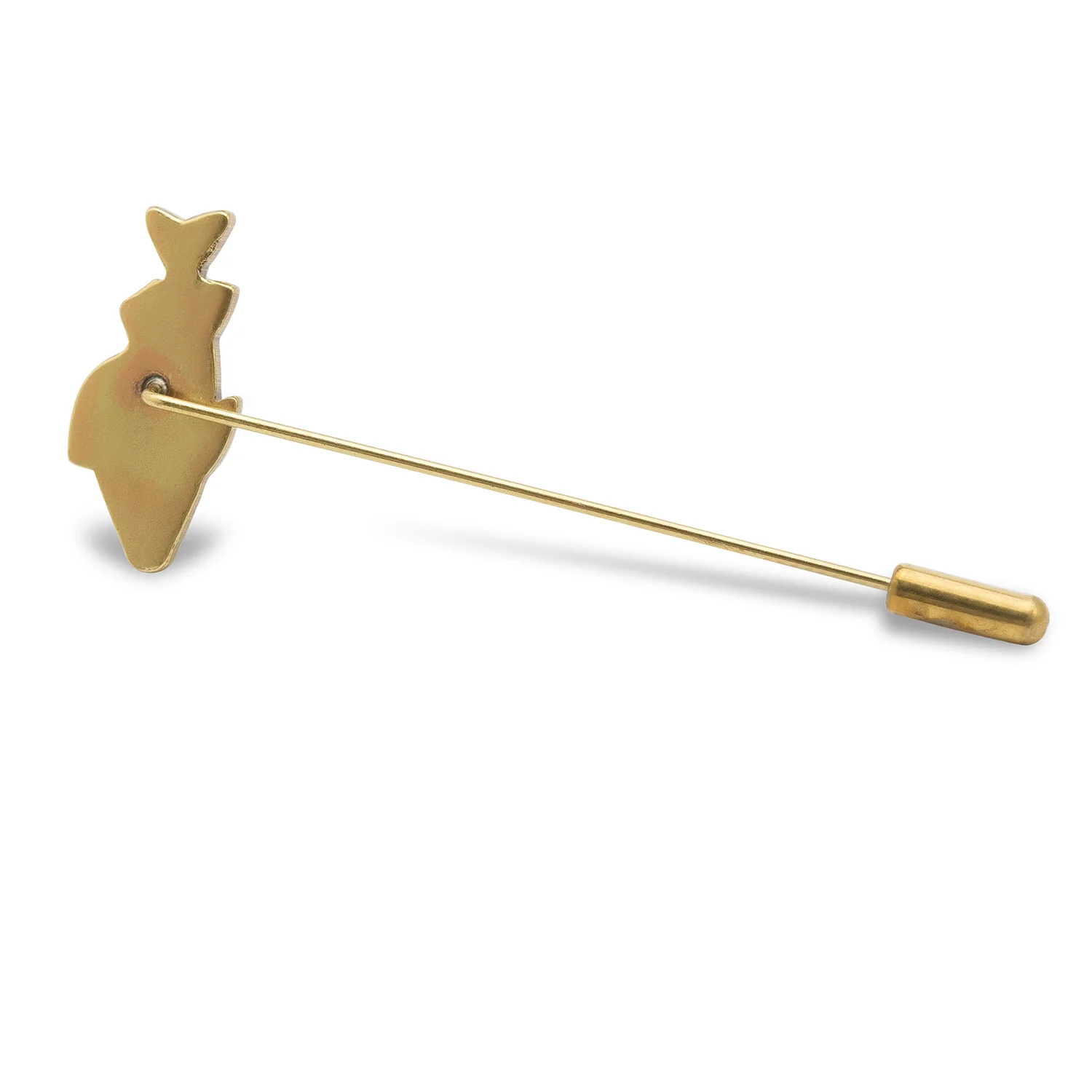 Antique Gold Sea Fish Lapel Pin - Image 2