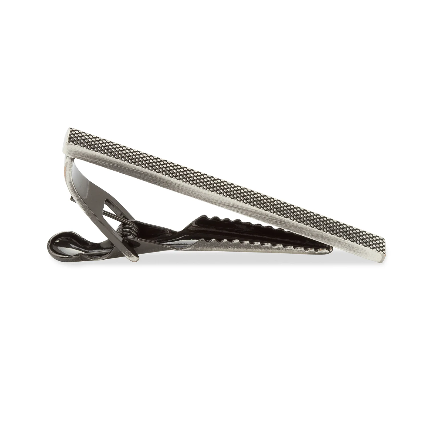 Antique Silver Stippled Tie Bar - Image 2