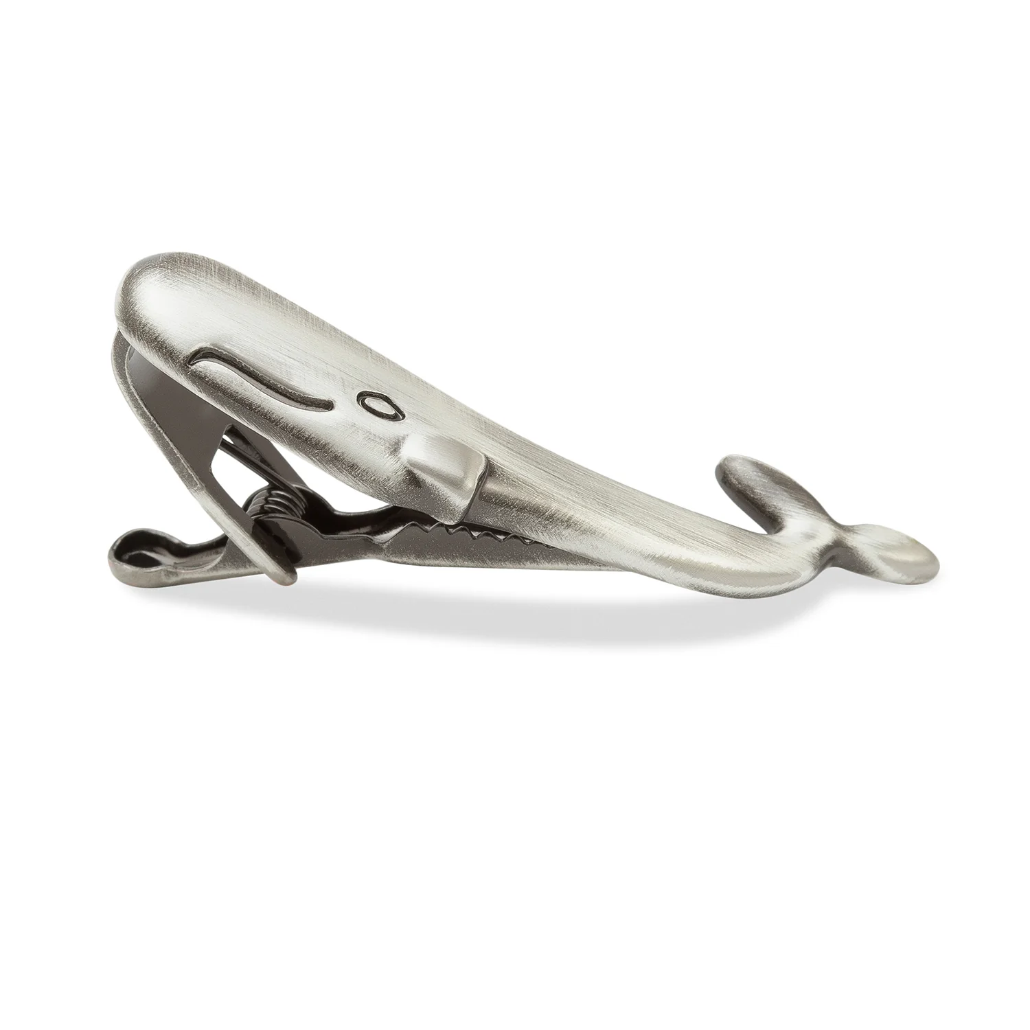 Antique Silver Whale Tie Bar - Image 2