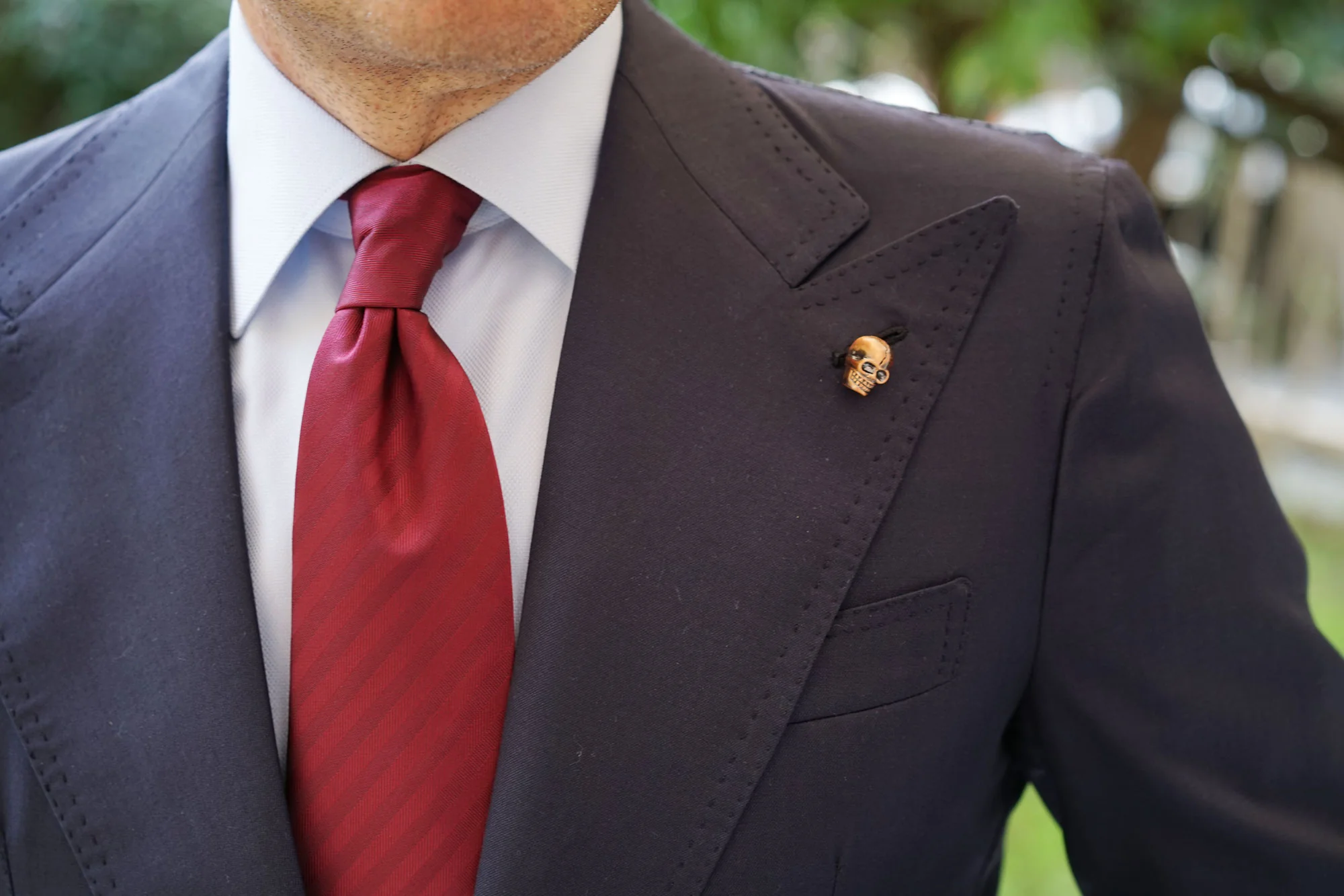 Antique Skull Lapel Pin - Image 8