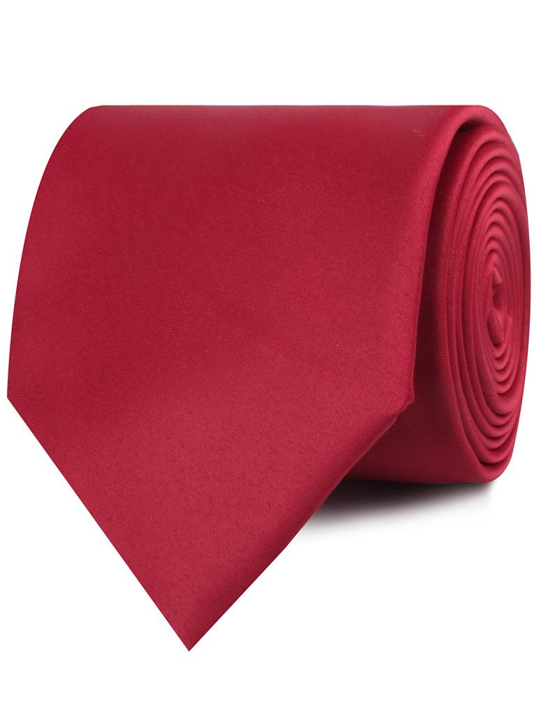 Apple Maroon Satin Necktie - Image 2