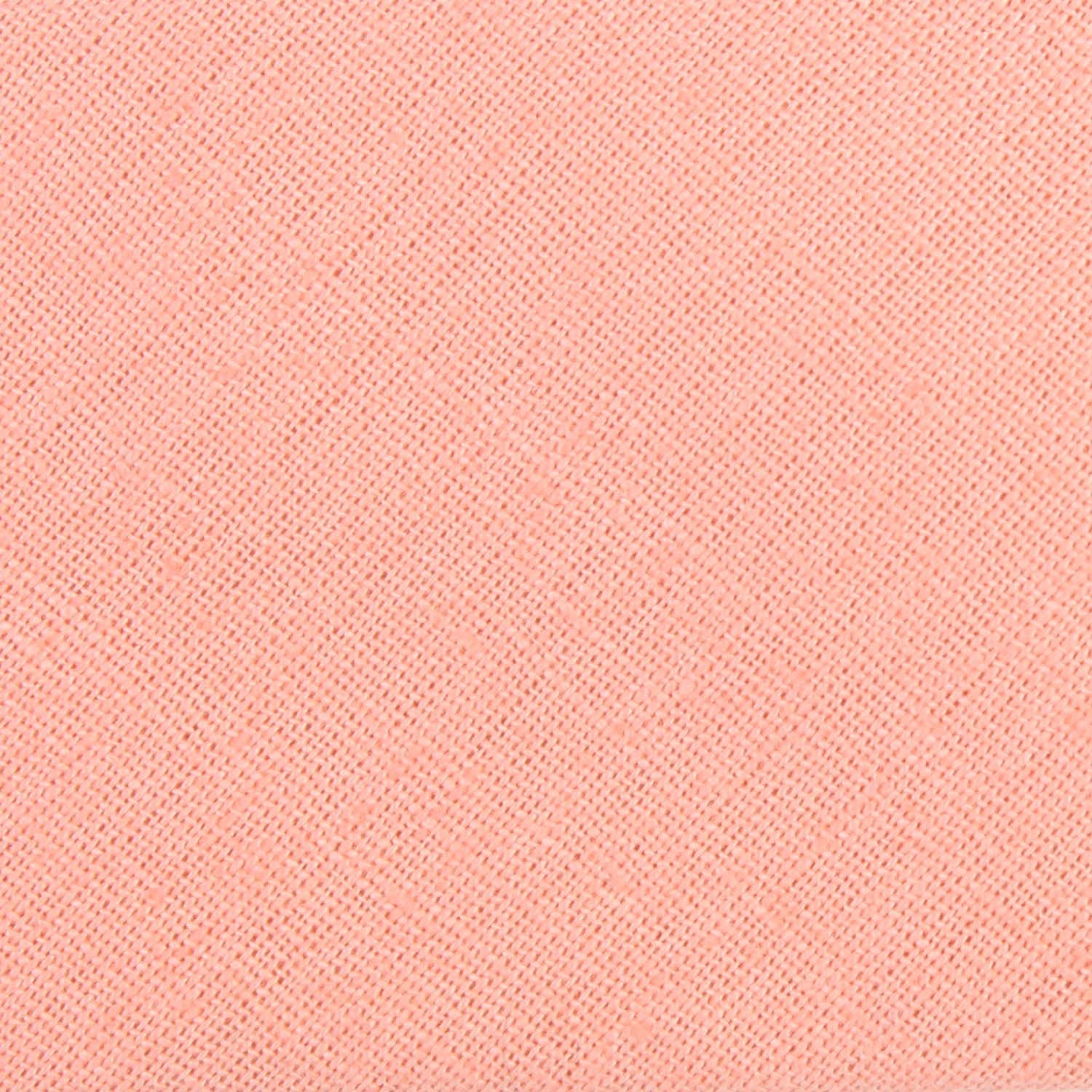 Apricot Peach Slub Linen Self Tie Bow Tie - Image 4