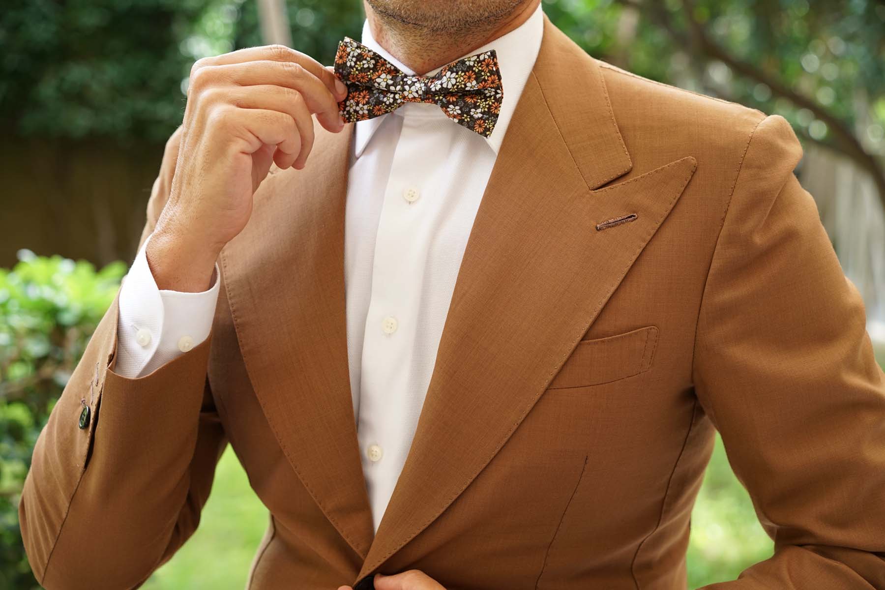 Arancia Bruciata Floral Bow Tie - Image 5