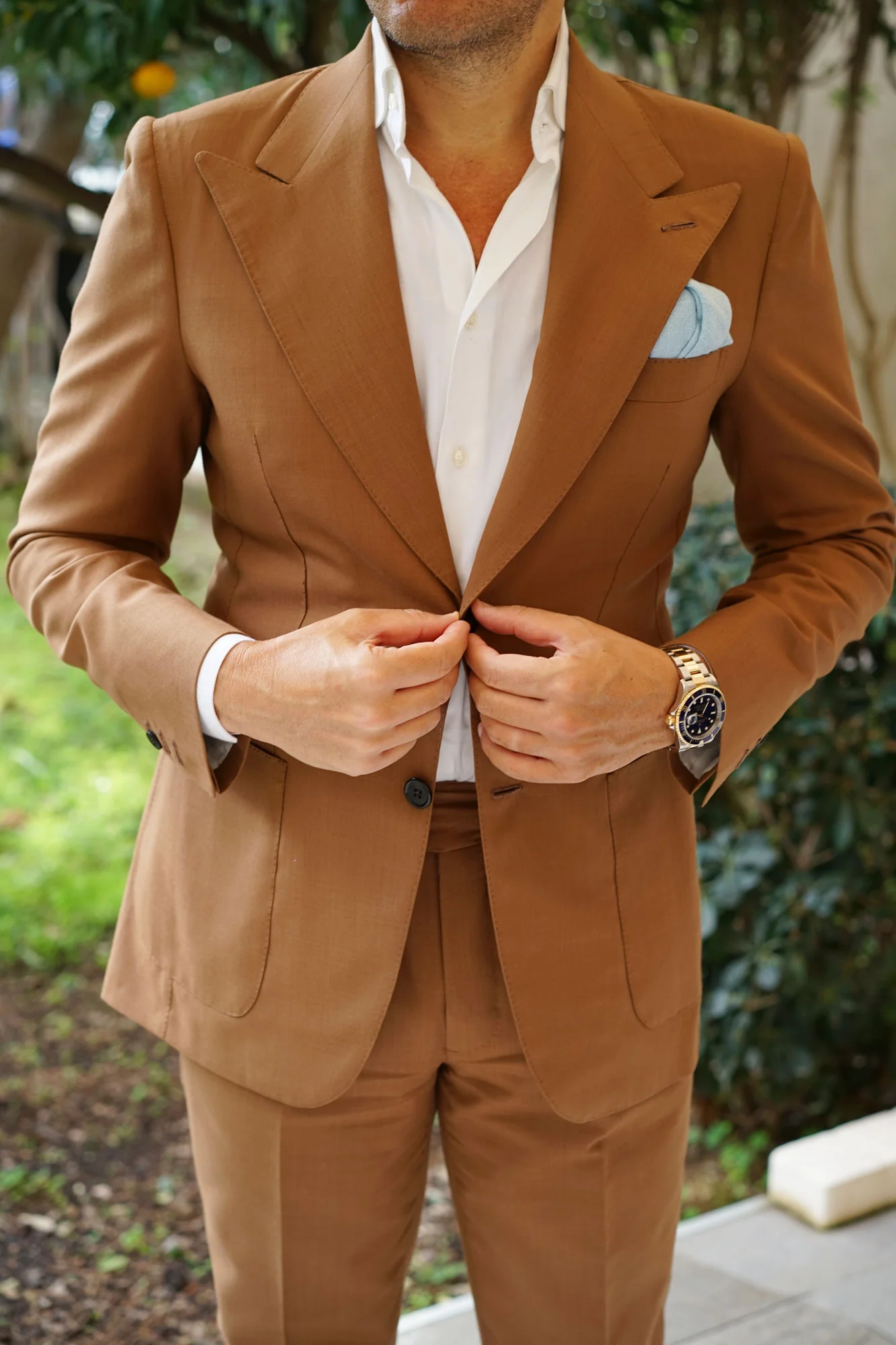 Argentinian Ice Blue Linen Pocket Square - Image 4