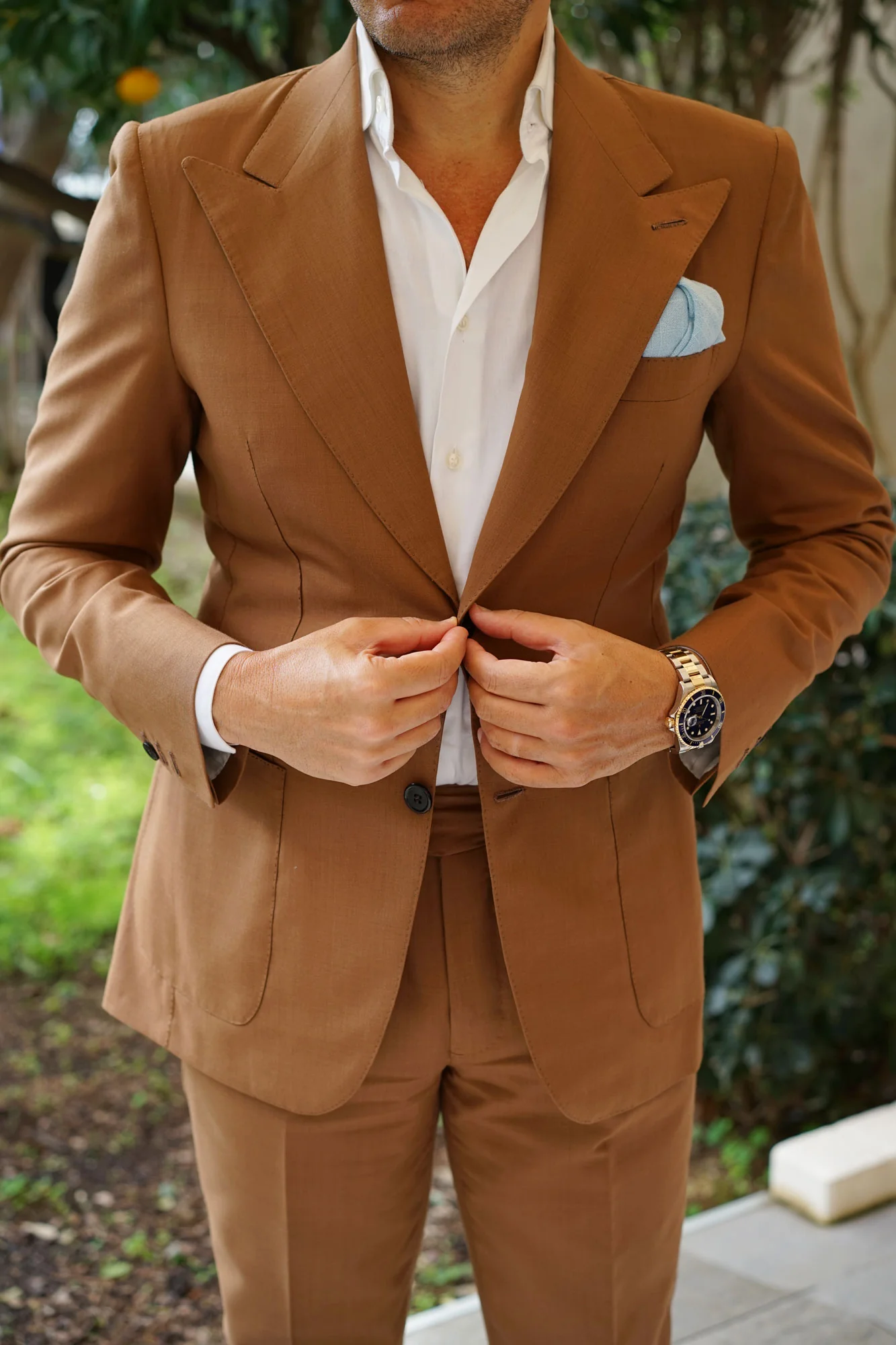 Argentinian Ice Blue Linen Pocket Square - Image 7