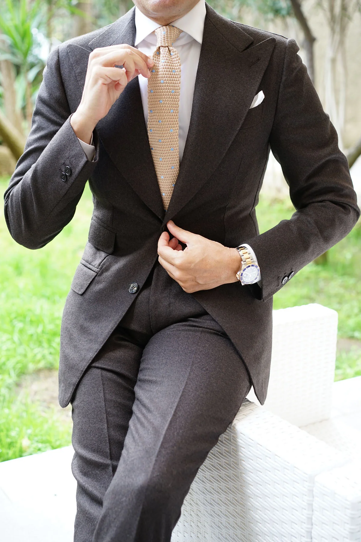 Argentinian Polkadot Knitted Tie - Image 8