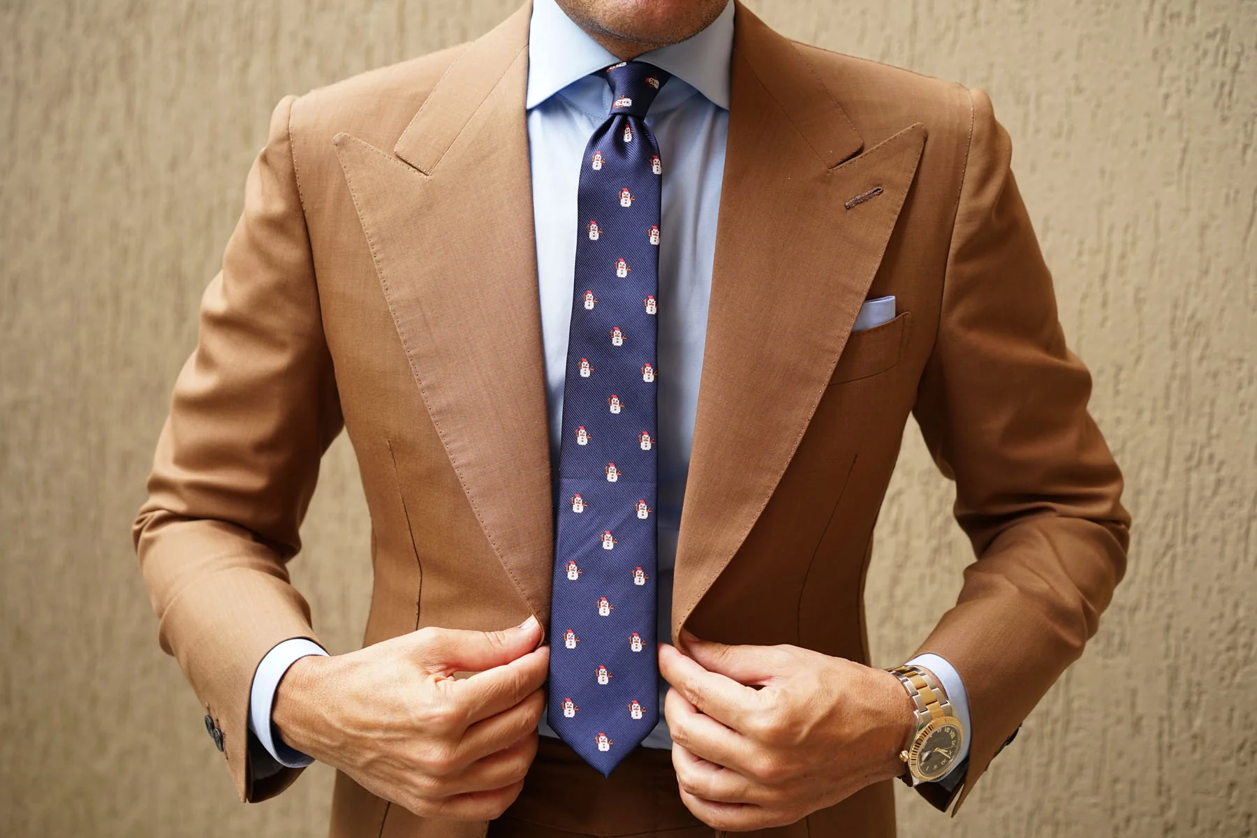 Argentinian Christmas Snowman Skinny Tie - Image 6