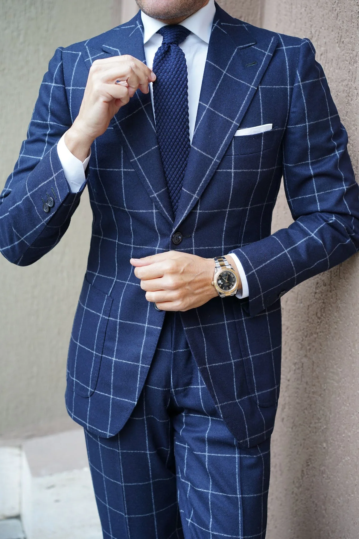 Armament Navy Knitted Tie - Image 5