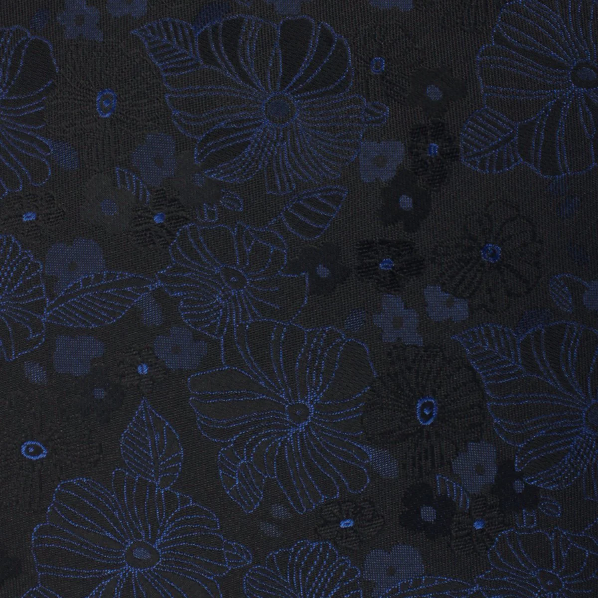 Asagao Midnight Blue-Black Floral Bow Tie - Image 2