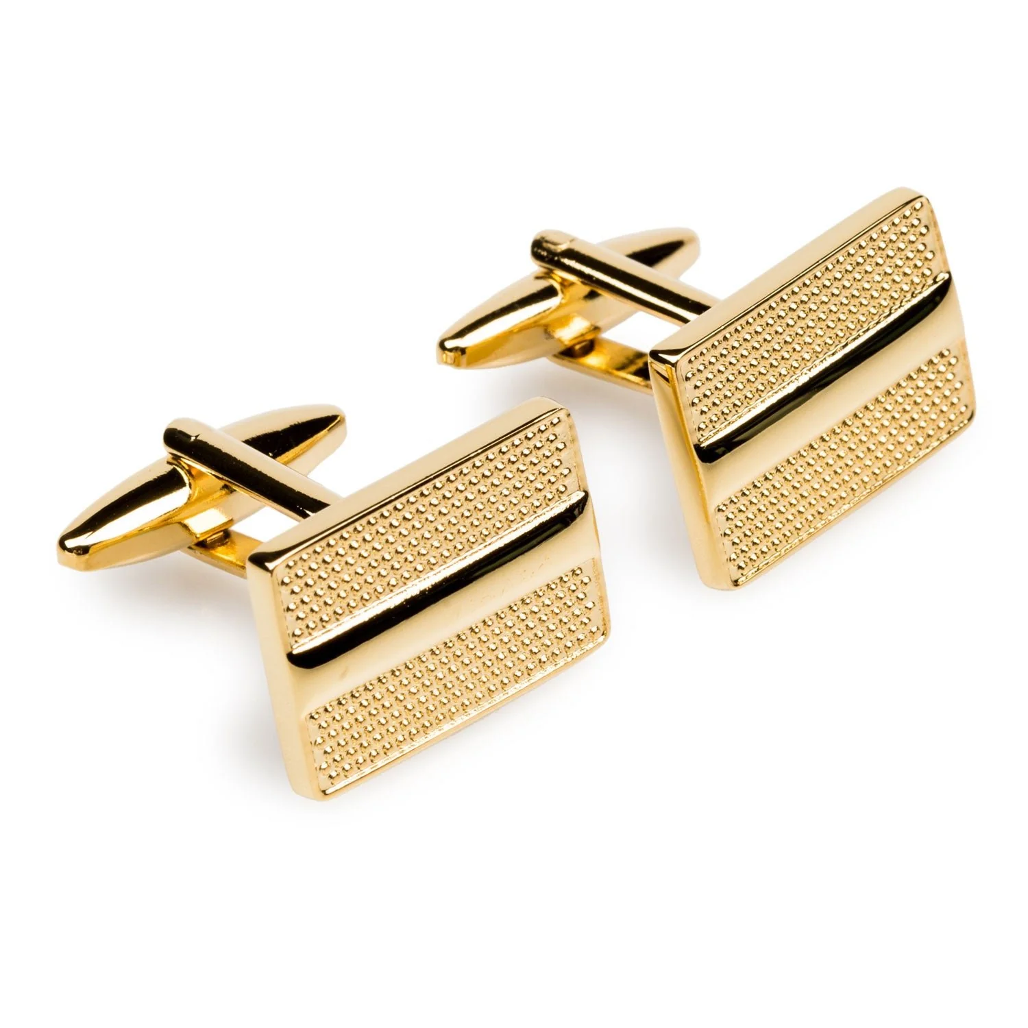Audisio Gold Rectangle Cufflinks - Image 2