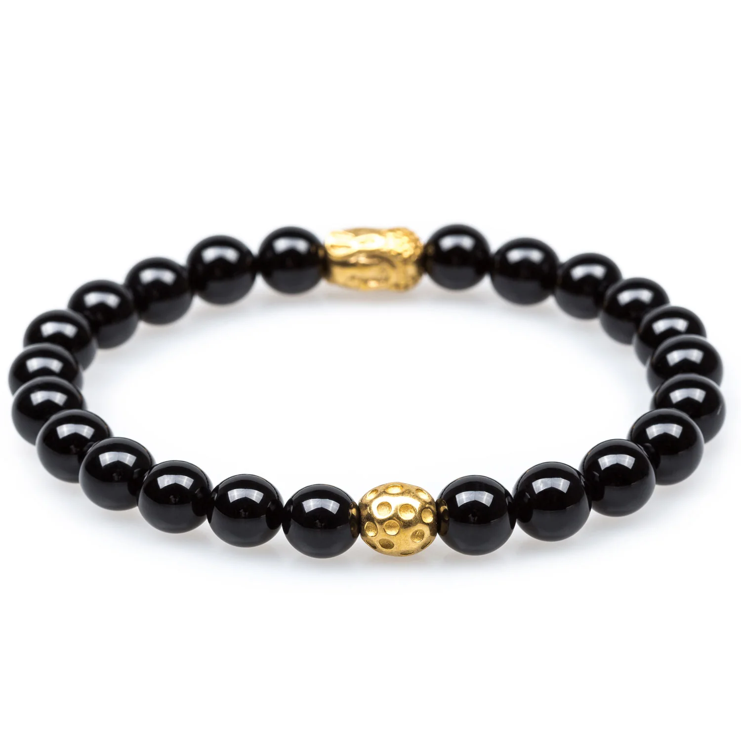 Ayutthaya Black Onyx Gold Buddha Bracelet - Image 2