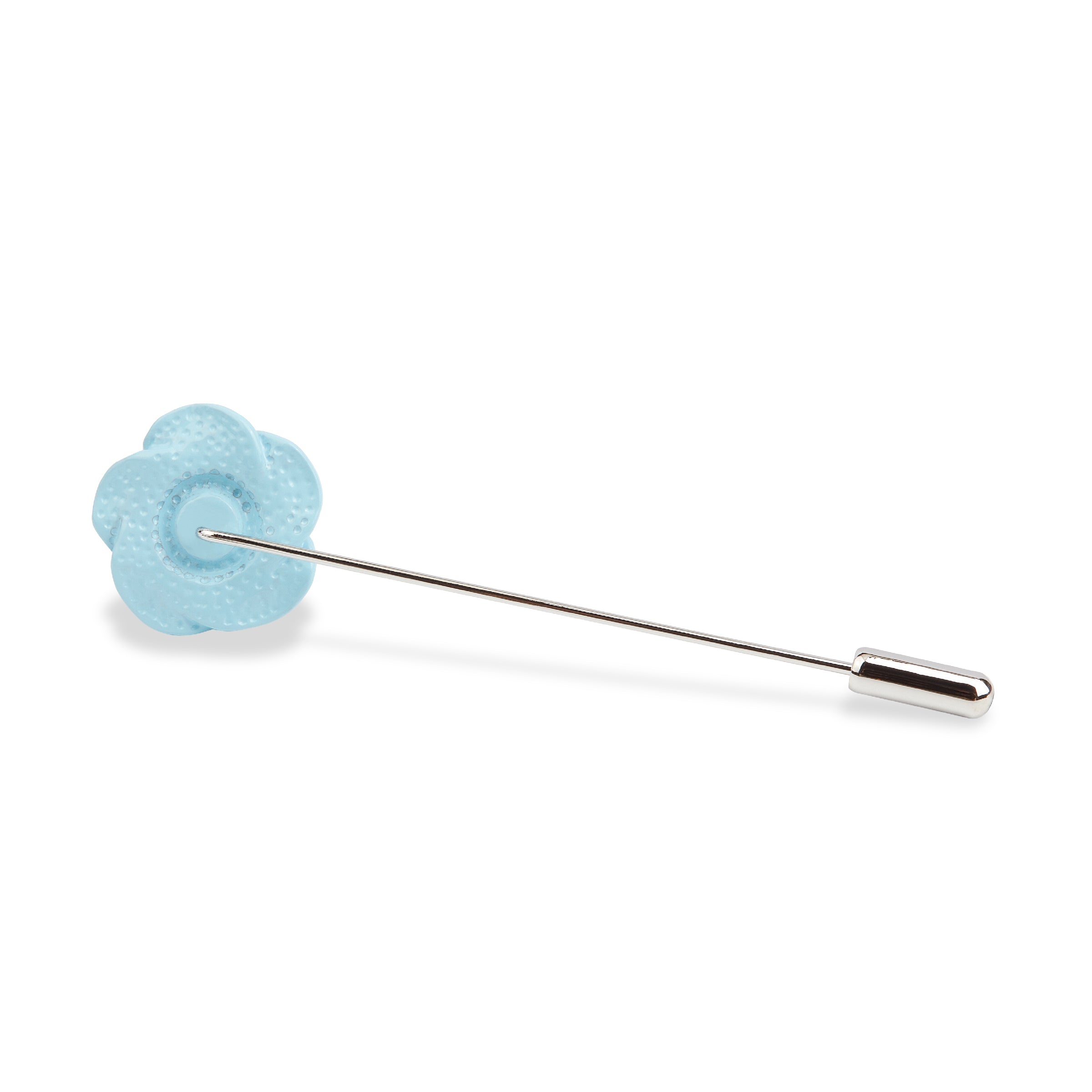 Baby Blue Rose Metal Lapel Pin - Image 2
