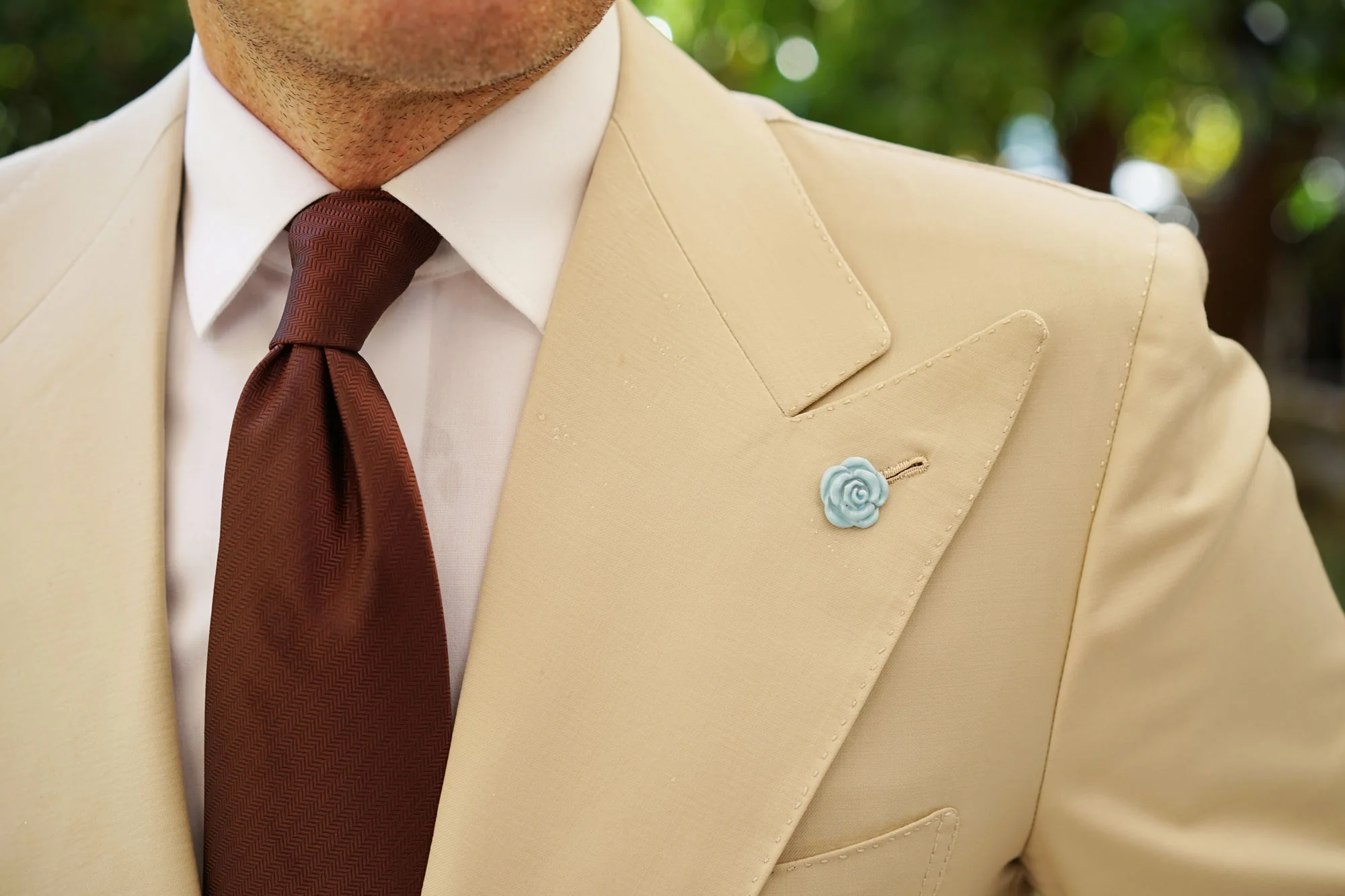 Baby Blue Rose Metal Lapel Pin - Image 7